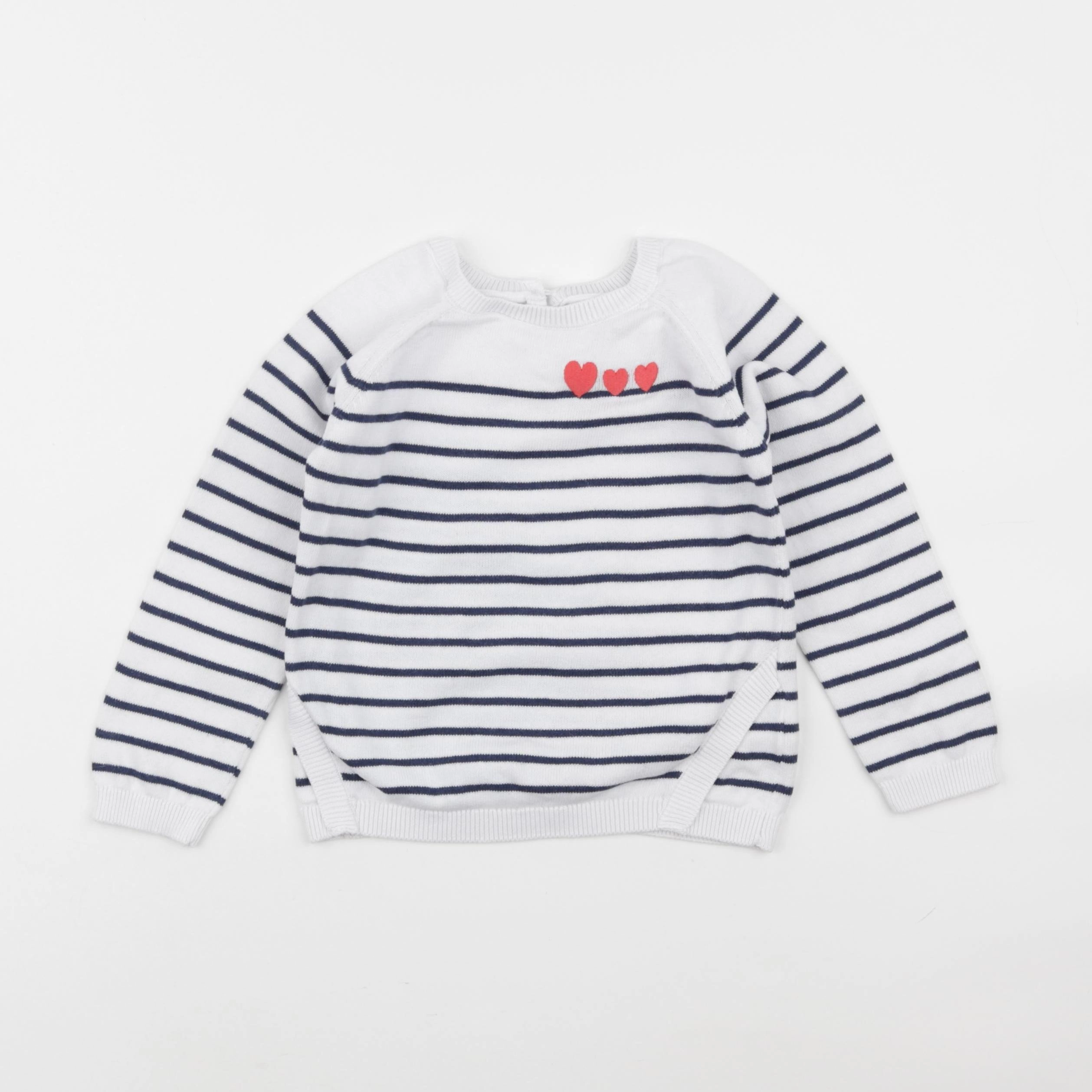 Vertbaudet - pull blanc - 36 mois