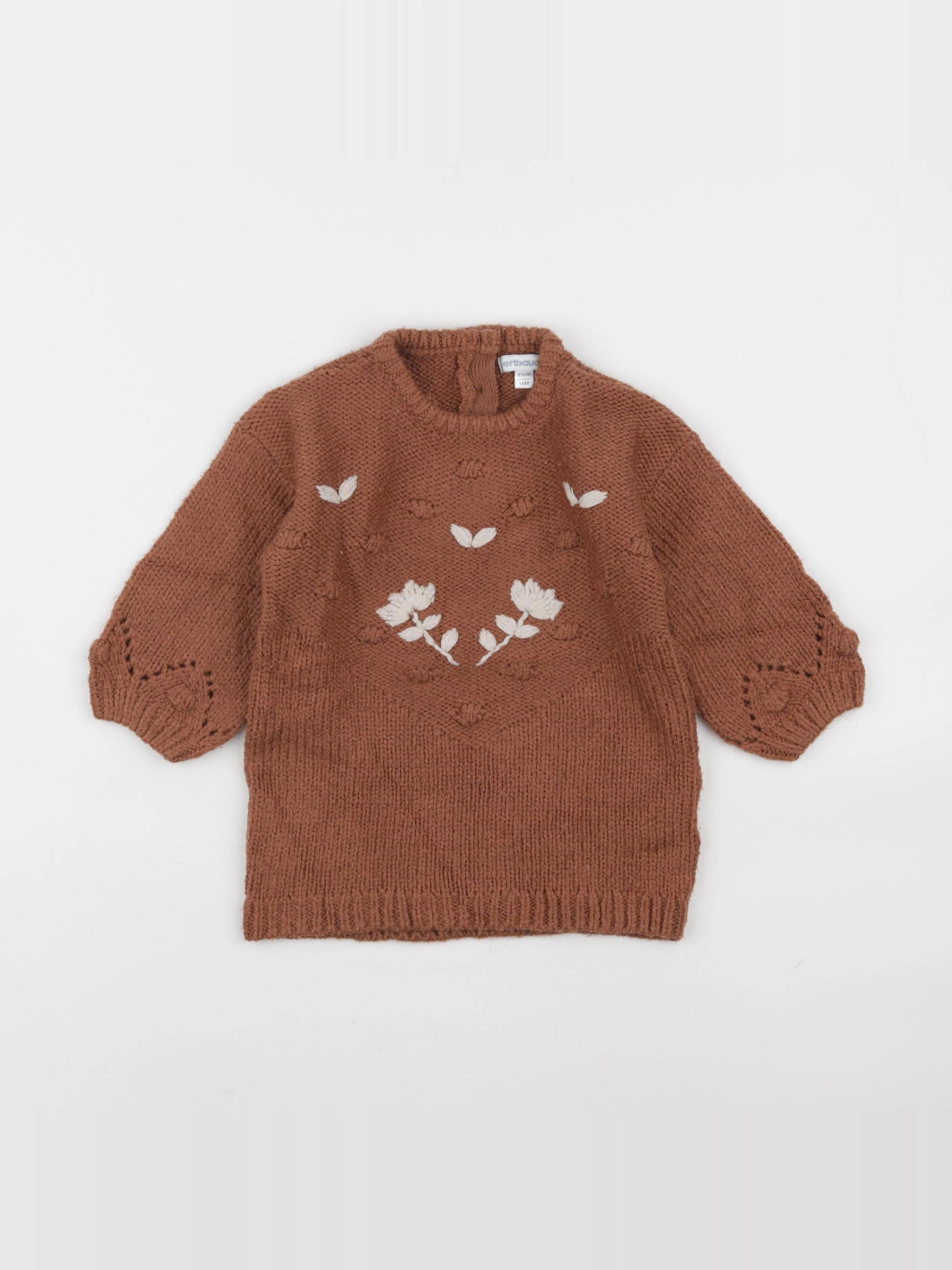 Vertbaudet - robe marron - 18 mois