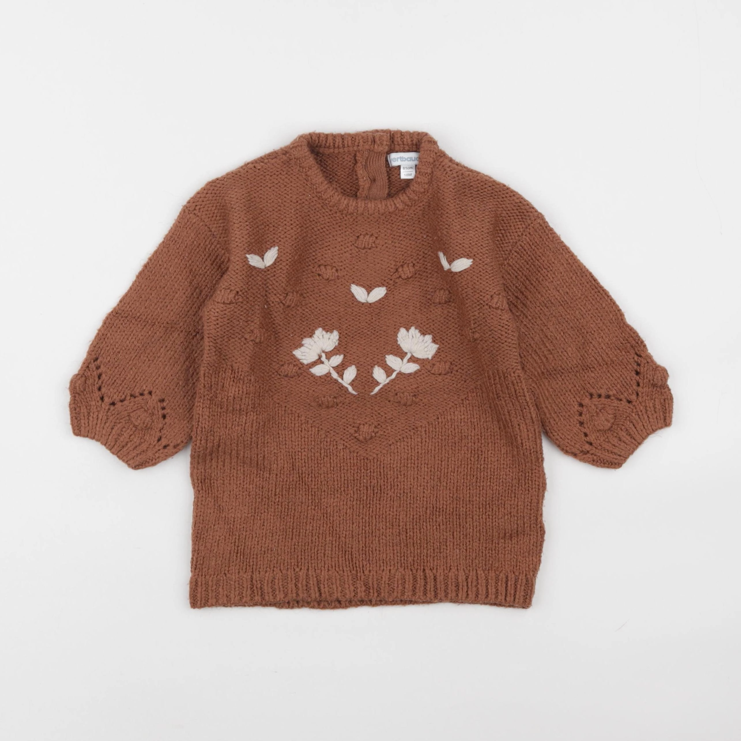 Vertbaudet - robe marron - 18 mois