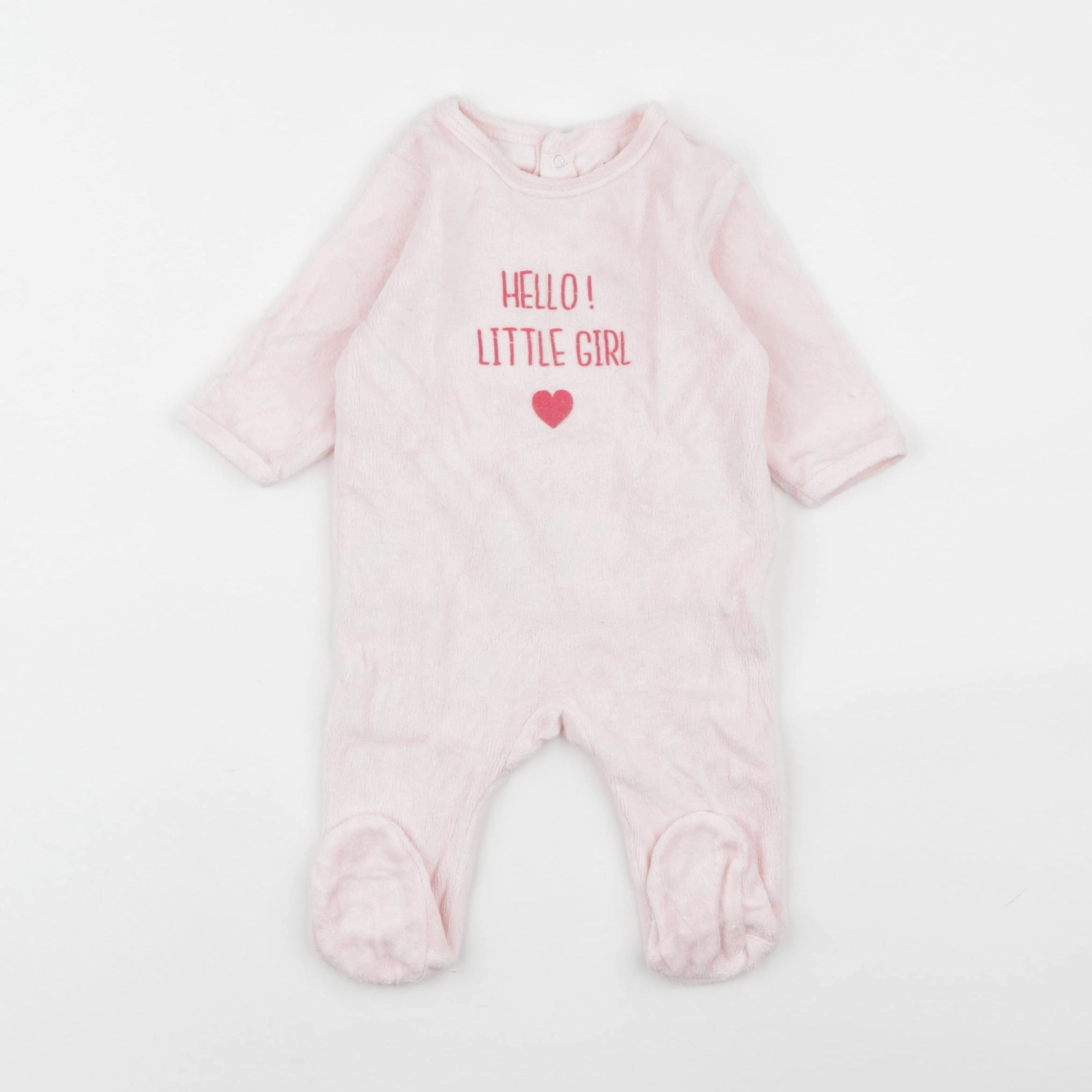 Vertbaudet - pyjama velours rose - 3 mois