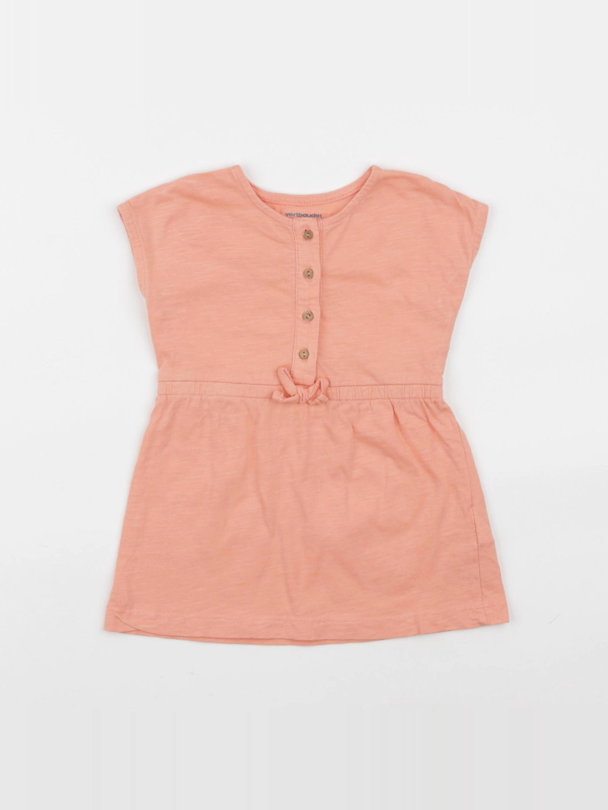 Vertbaudet - robe orange - 12 mois