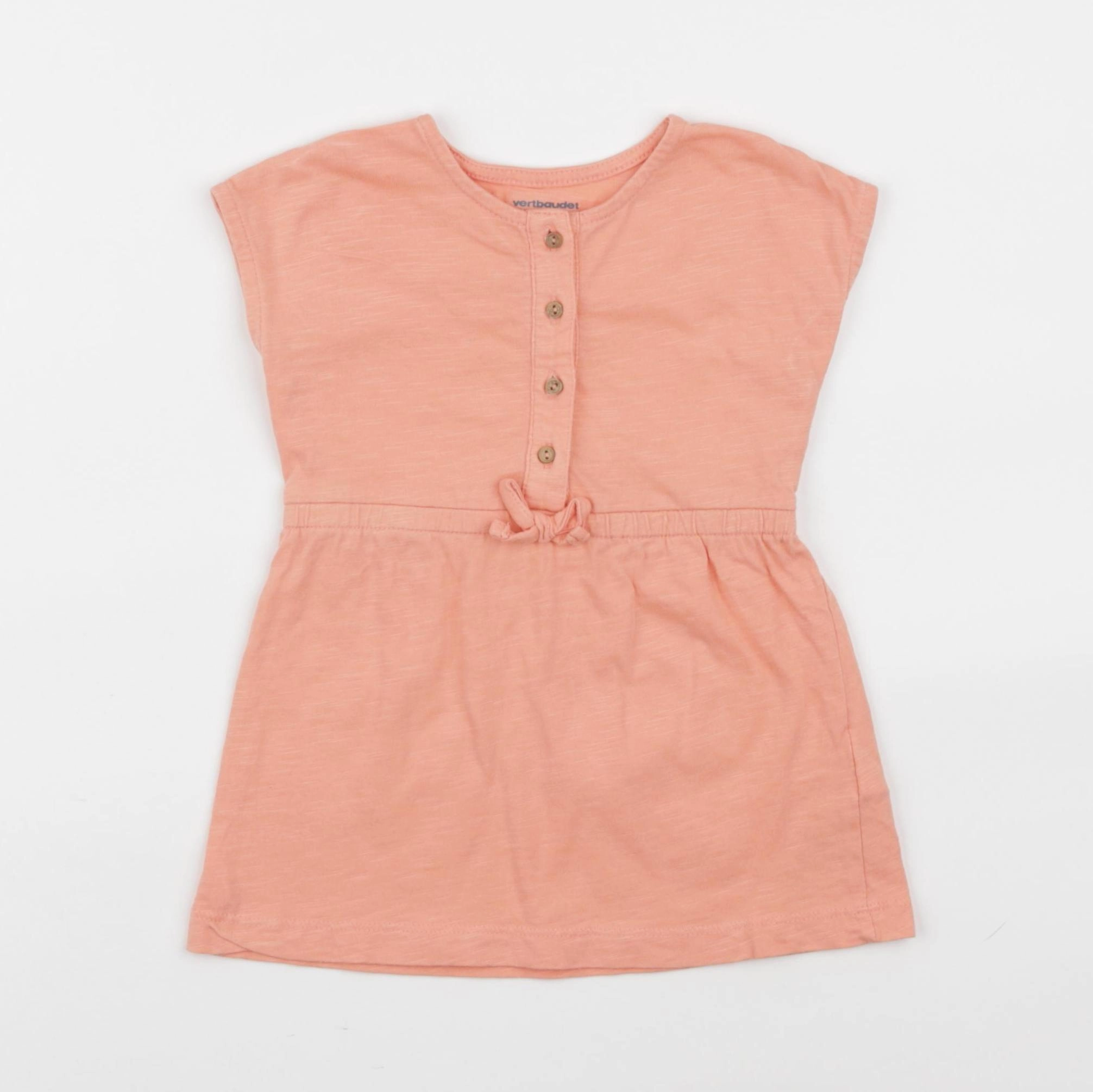 Vertbaudet - robe orange - 12 mois