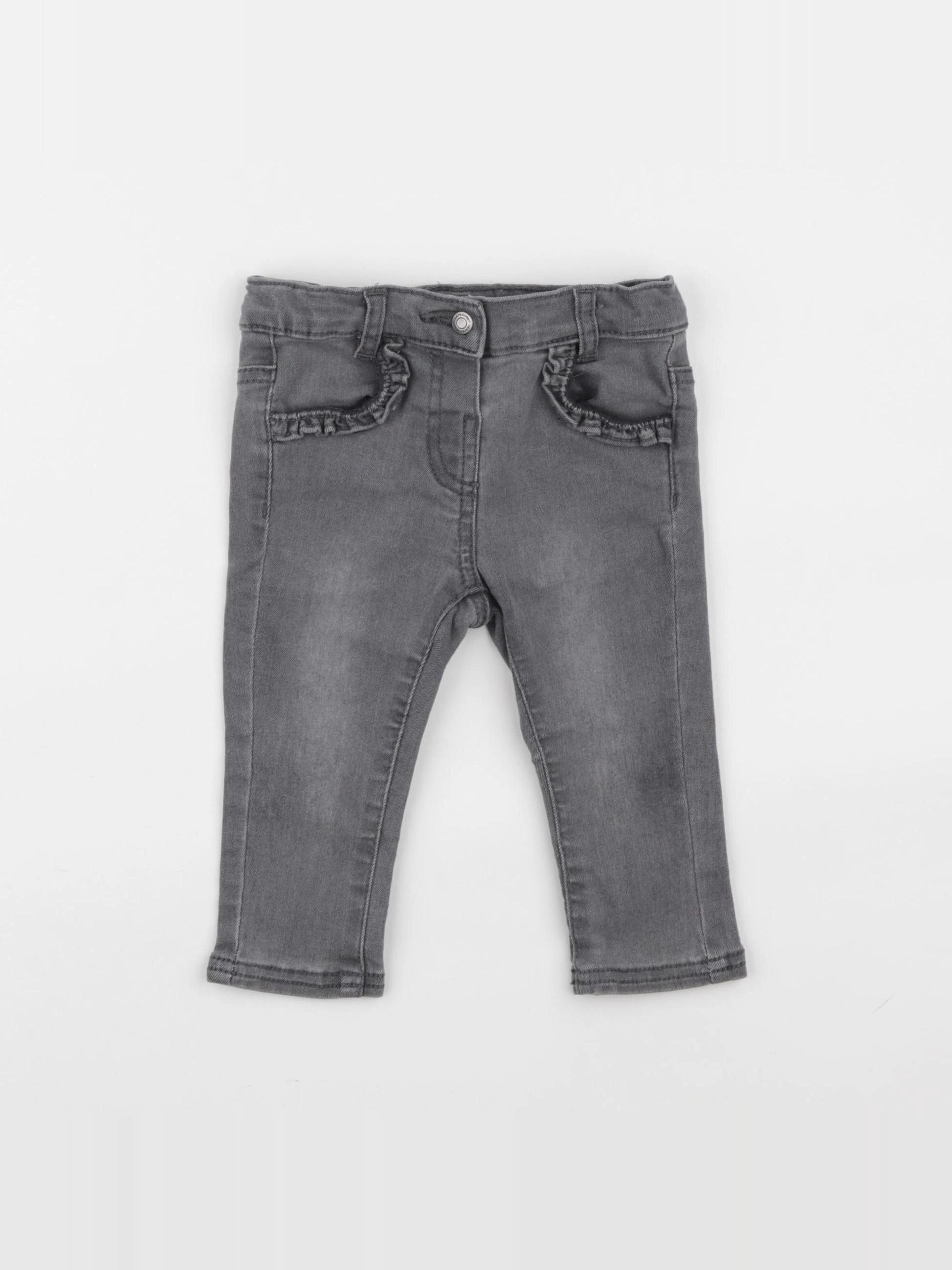 Vertbaudet - pantalon gris - 9 mois