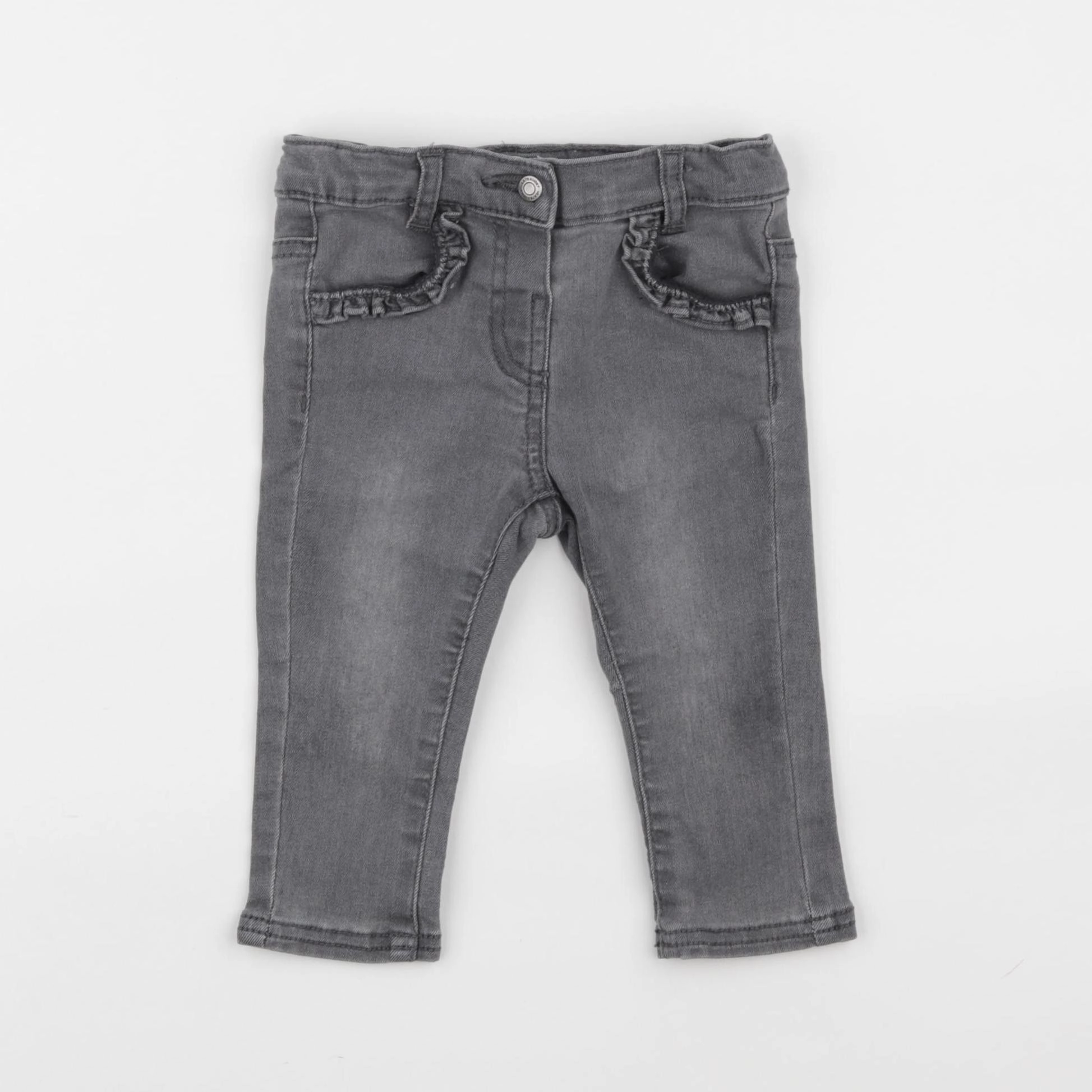 Vertbaudet - pantalon gris - 9 mois