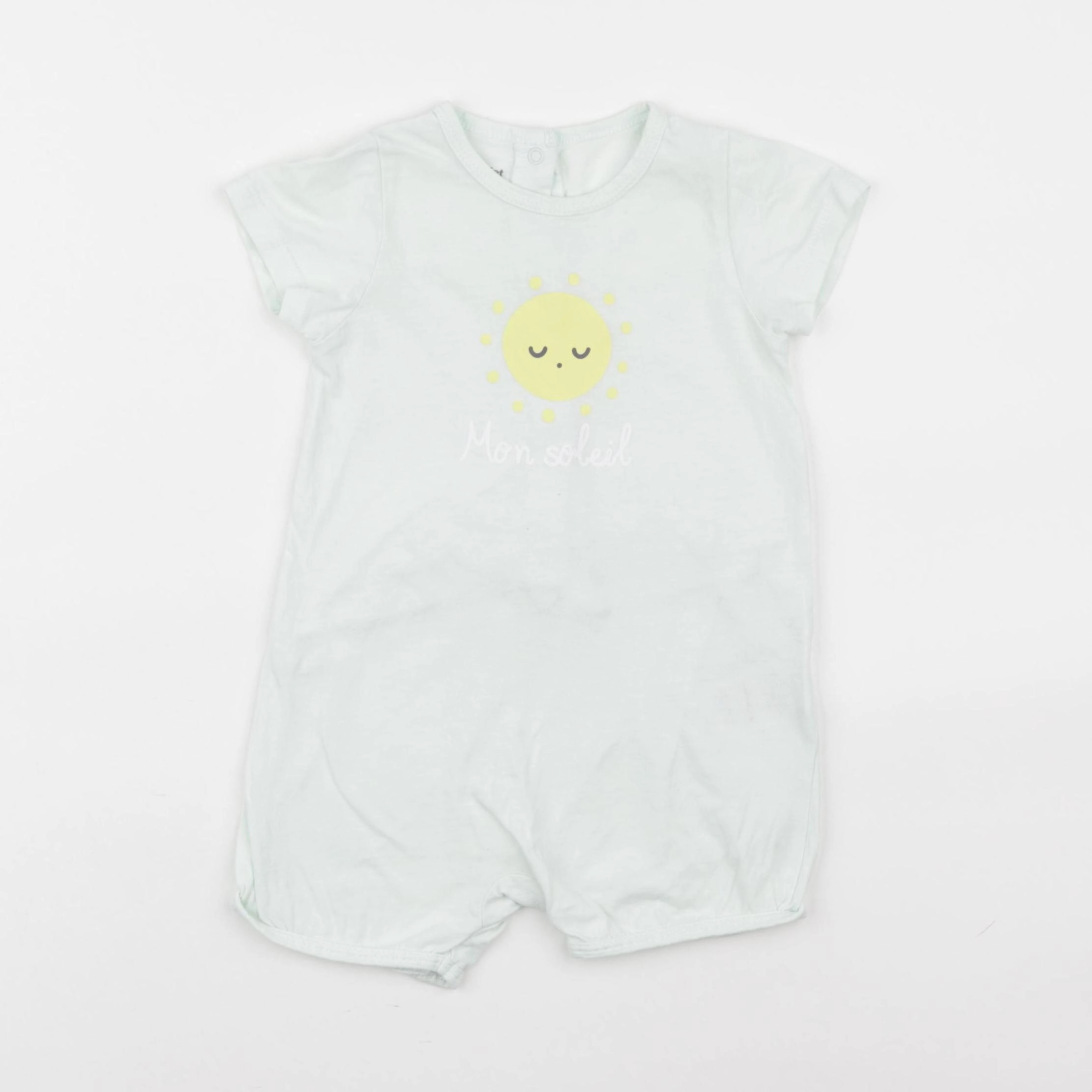 Vertbaudet - pyjama coton bleu - 12 mois
