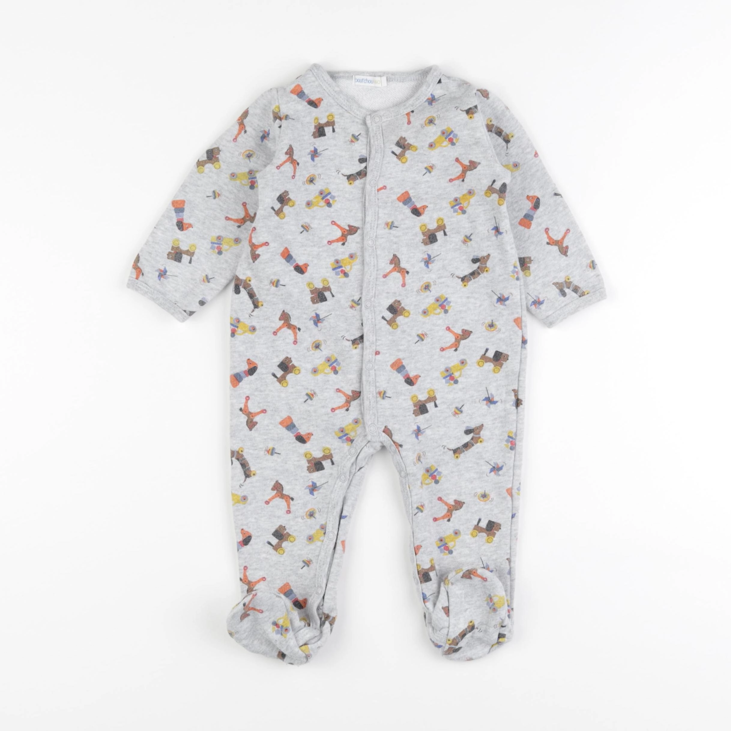 Boutchou - pyjama coton gris - 9 mois