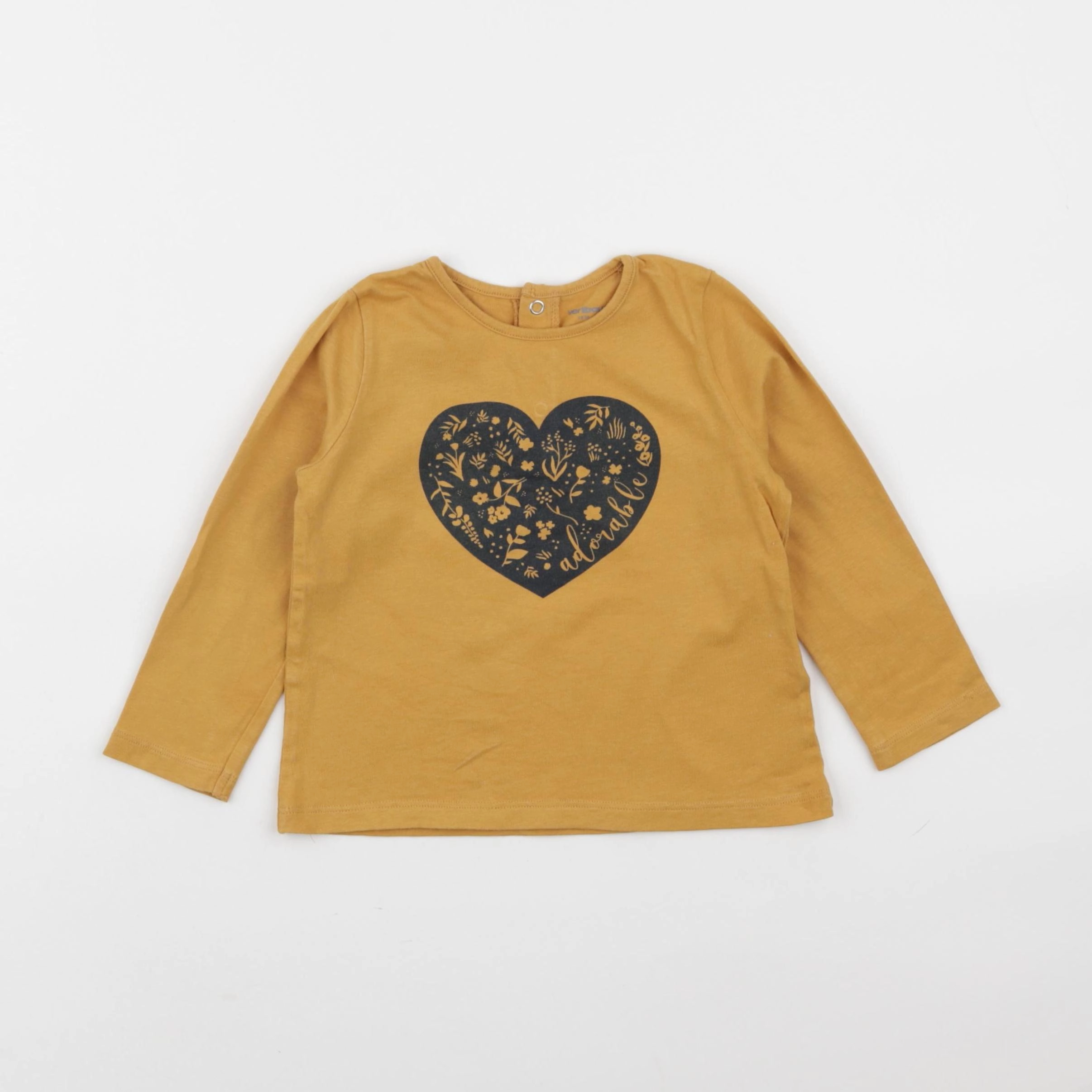 Vertbaudet - tee-shirt jaune - 12 mois