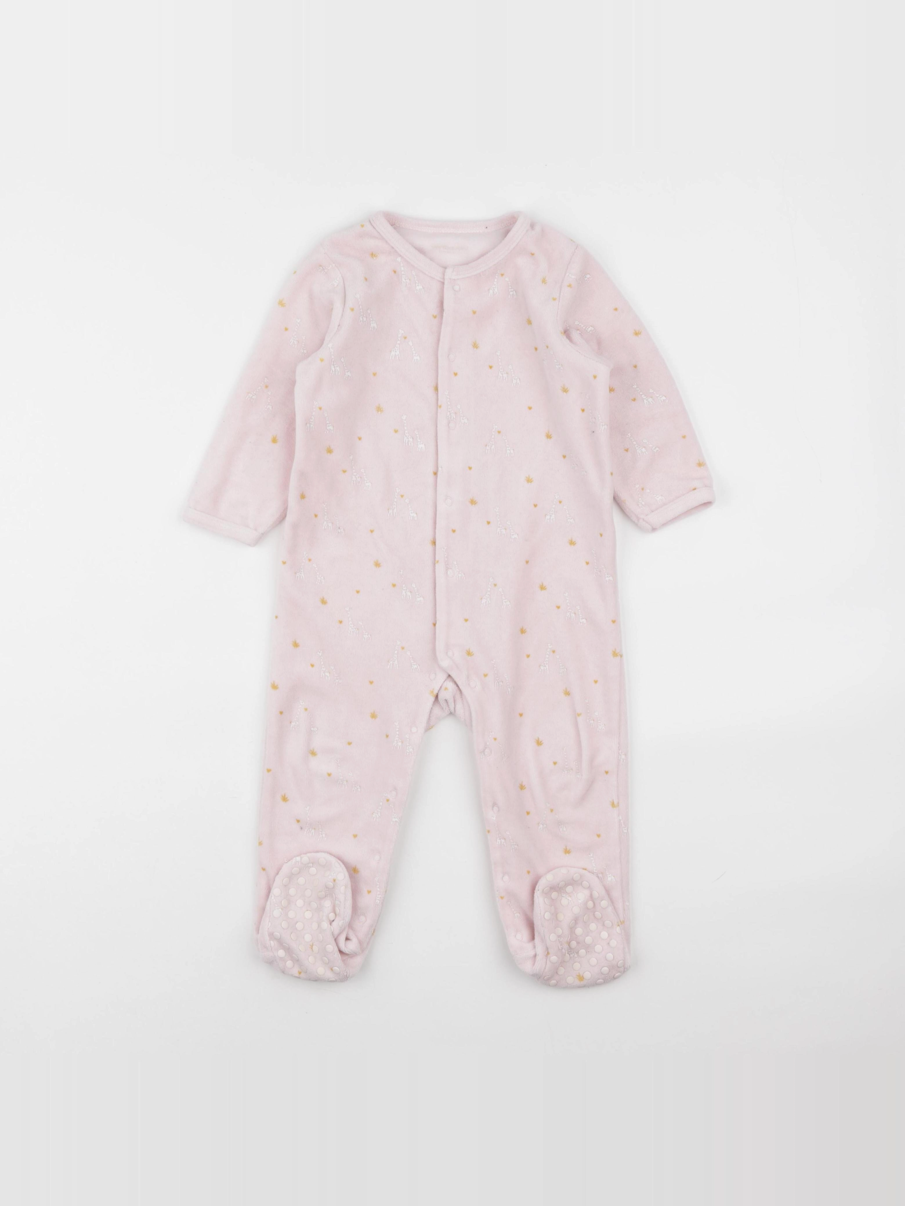 Vertbaudet - pyjama velours rose - 18 mois