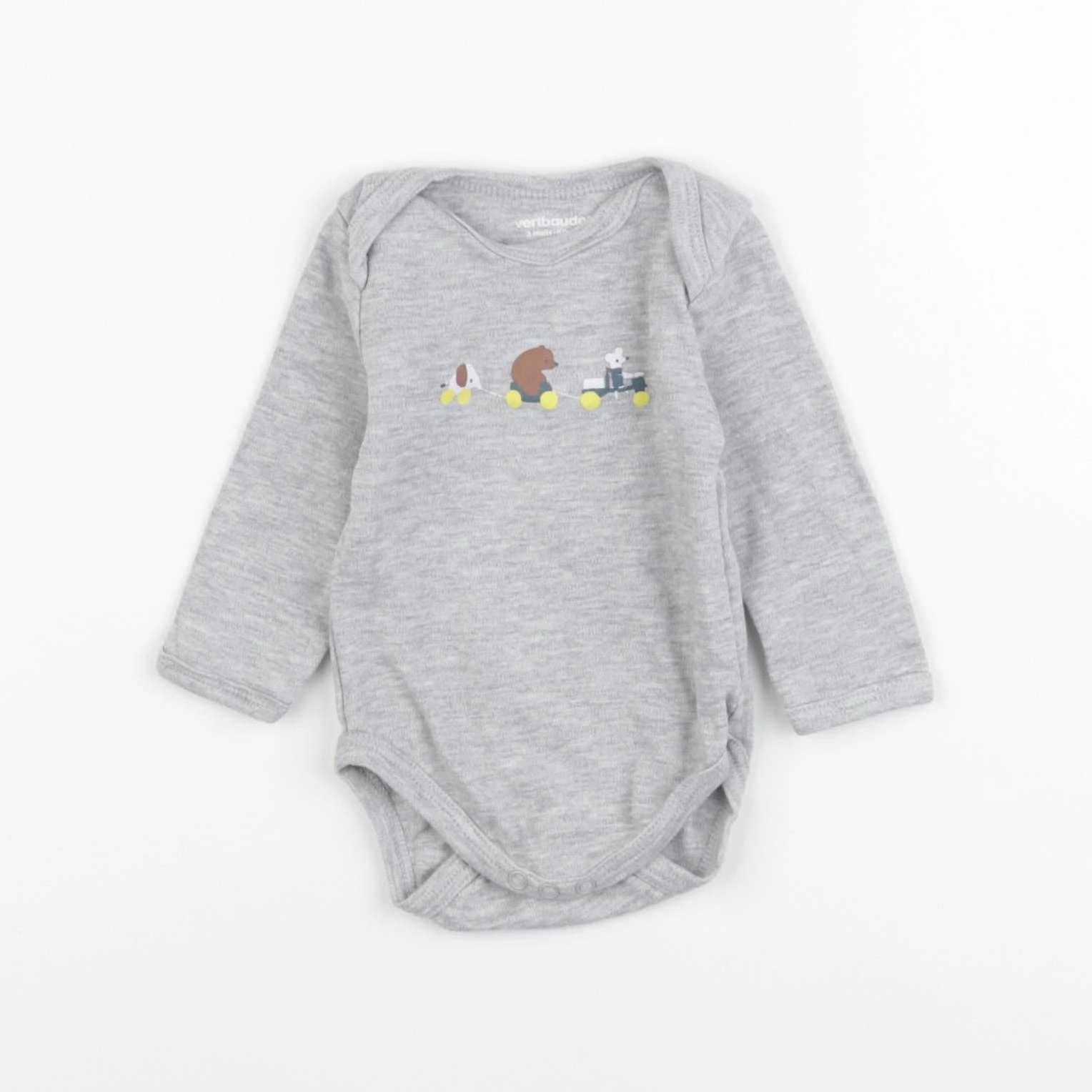 Vertbaudet - body gris - 3 mois