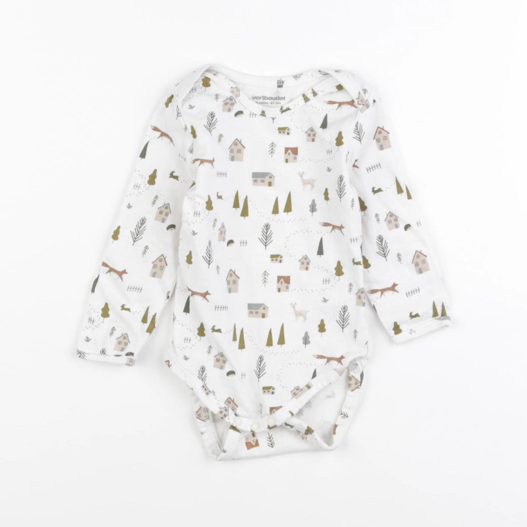 Vertbaudet - body multicolore - 6 mois