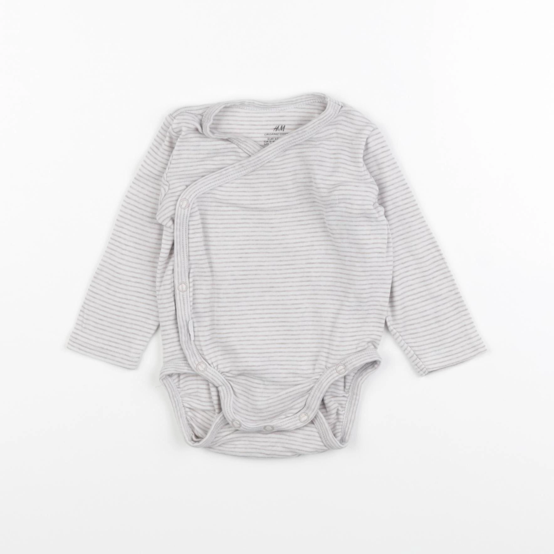 H&M - body gris - 3 mois