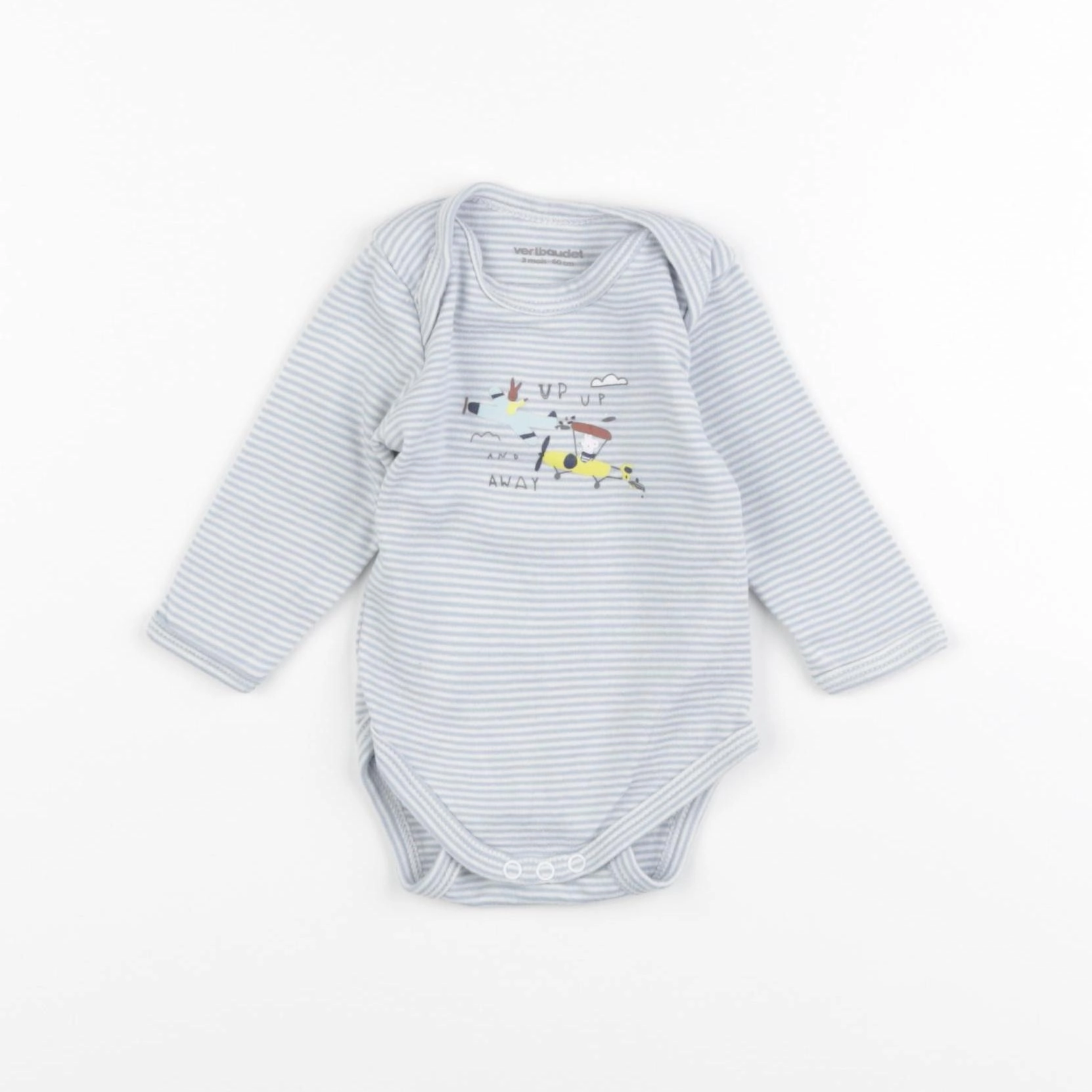 Vertbaudet - body bleu - 3 mois