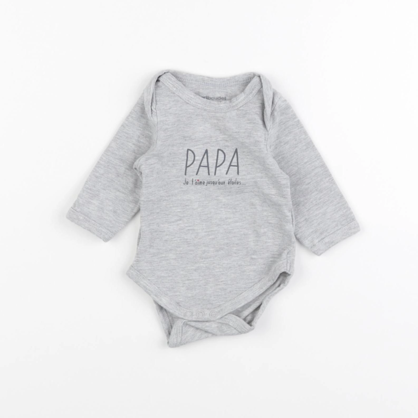Vertbaudet - body gris - 1 mois