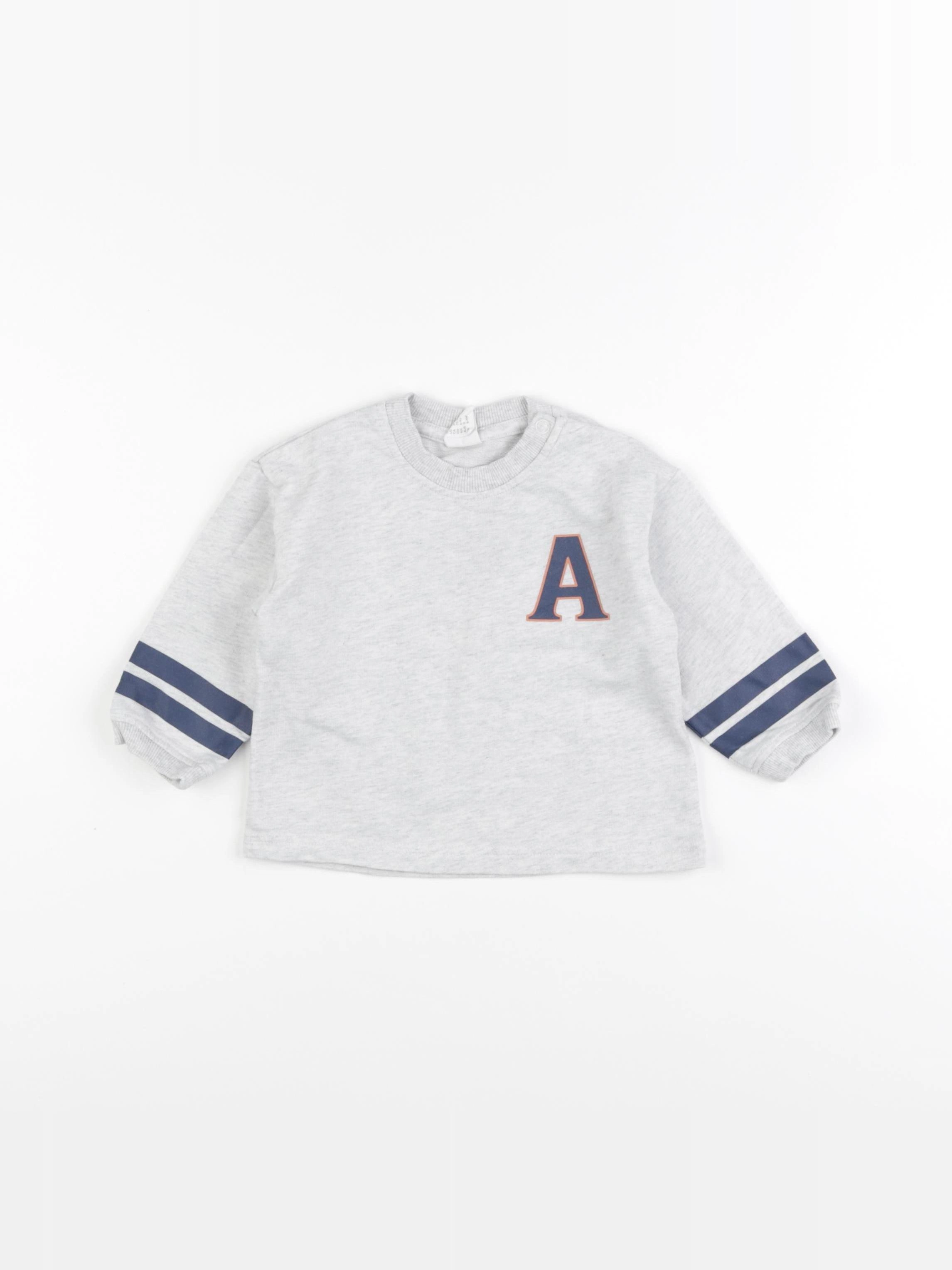 H&M - sweat gris - 6 mois