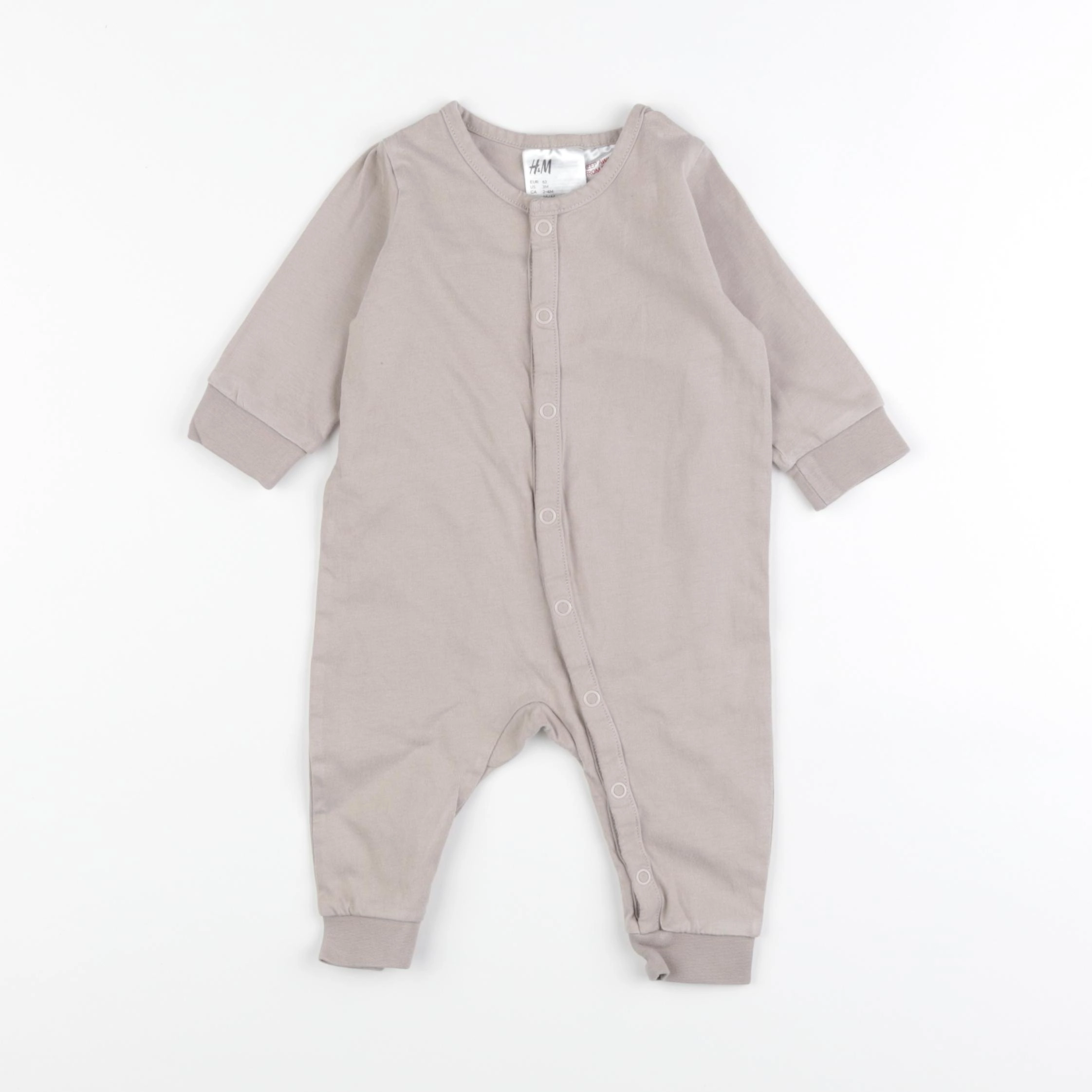 H&M - pyjama coton beige - 3/6 mois