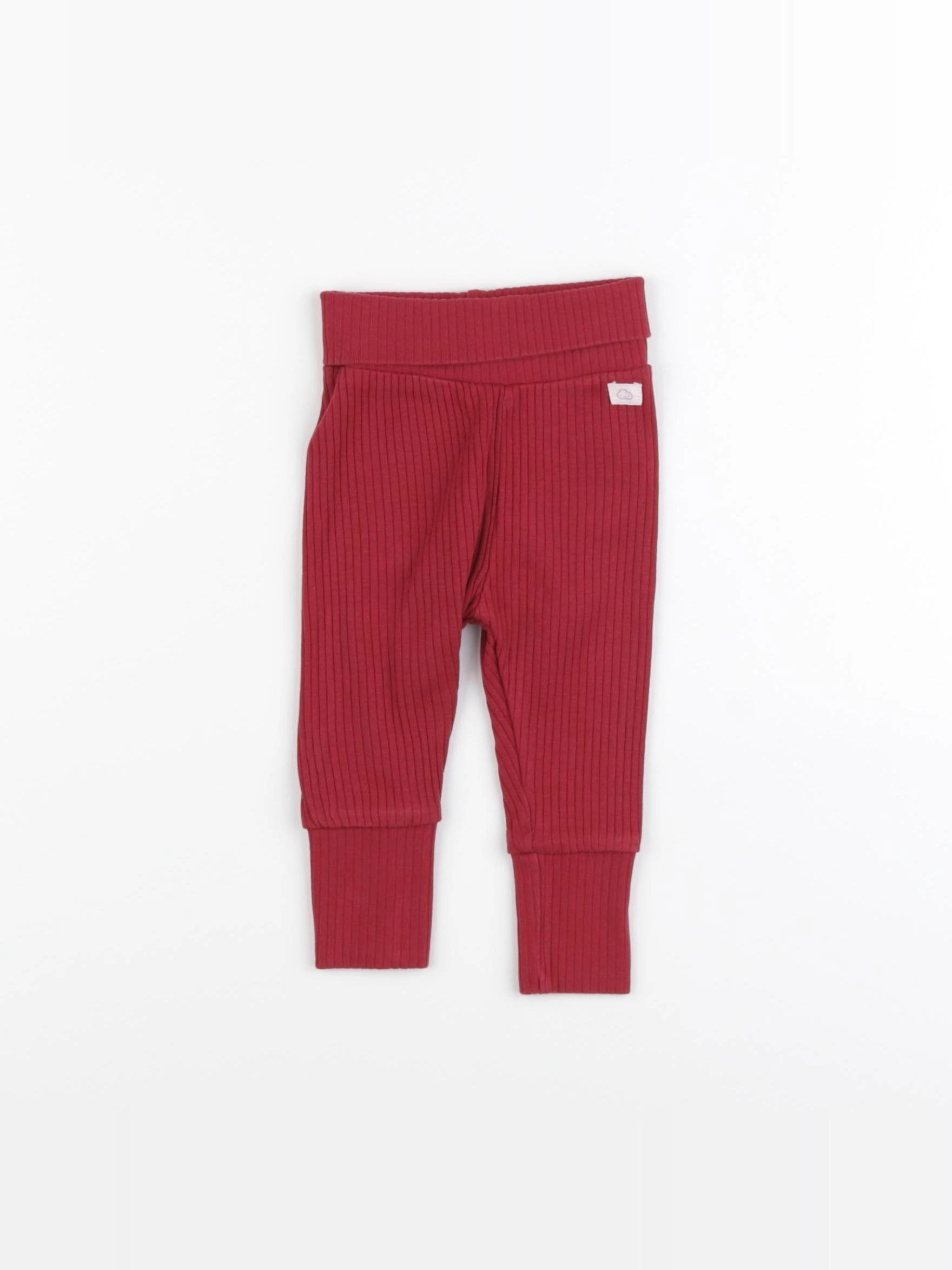 H&M - legging rouge - 3/6 mois