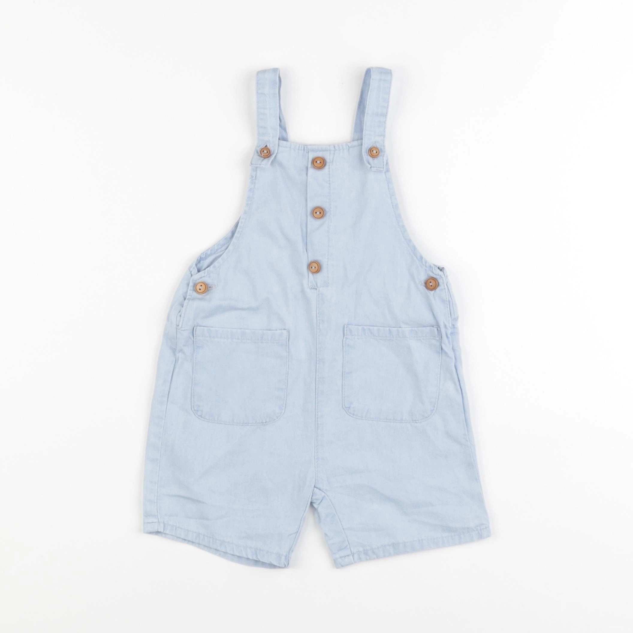 Zara - salopette bleu - 6/9 mois
