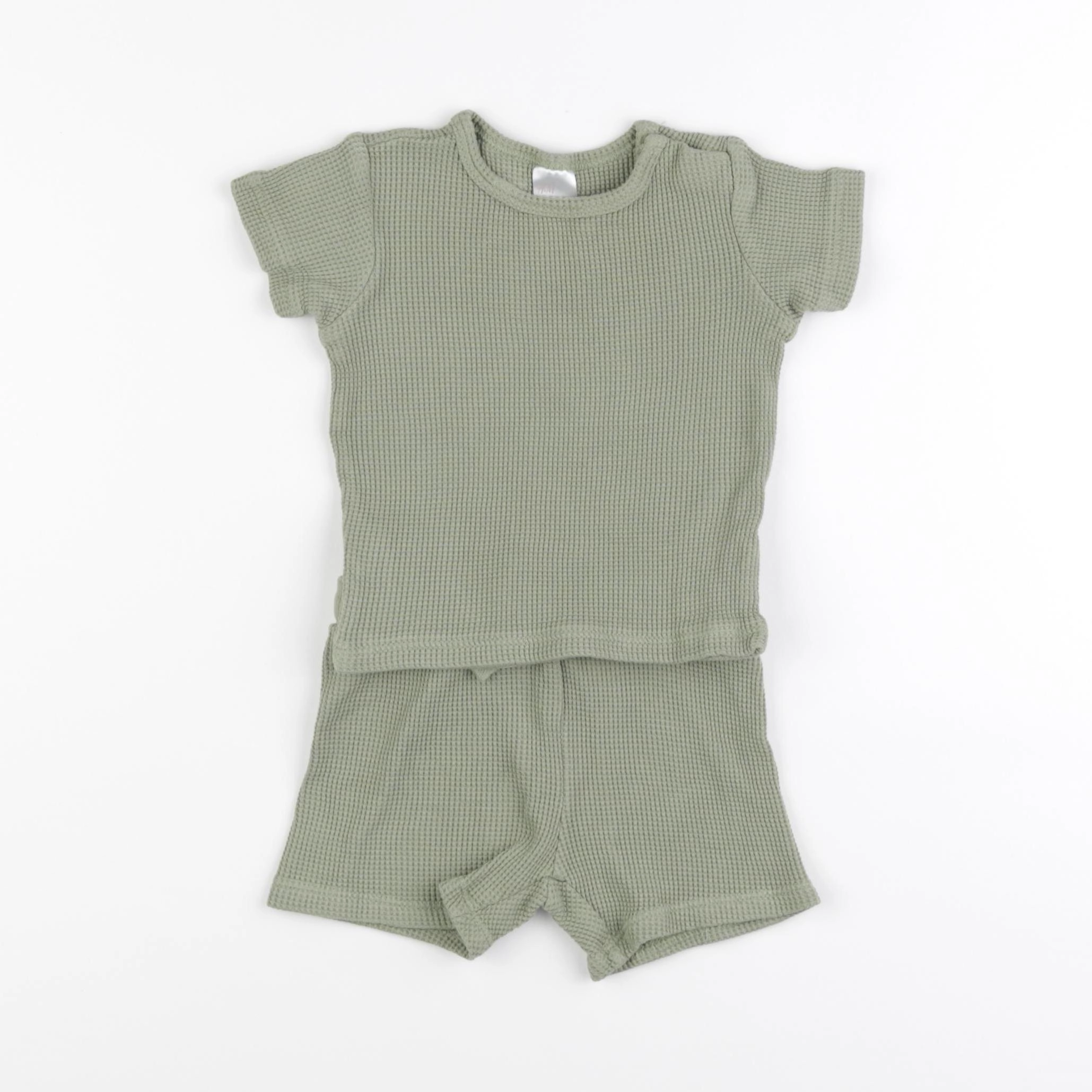 H&M - ensemble vert - 6/9 mois