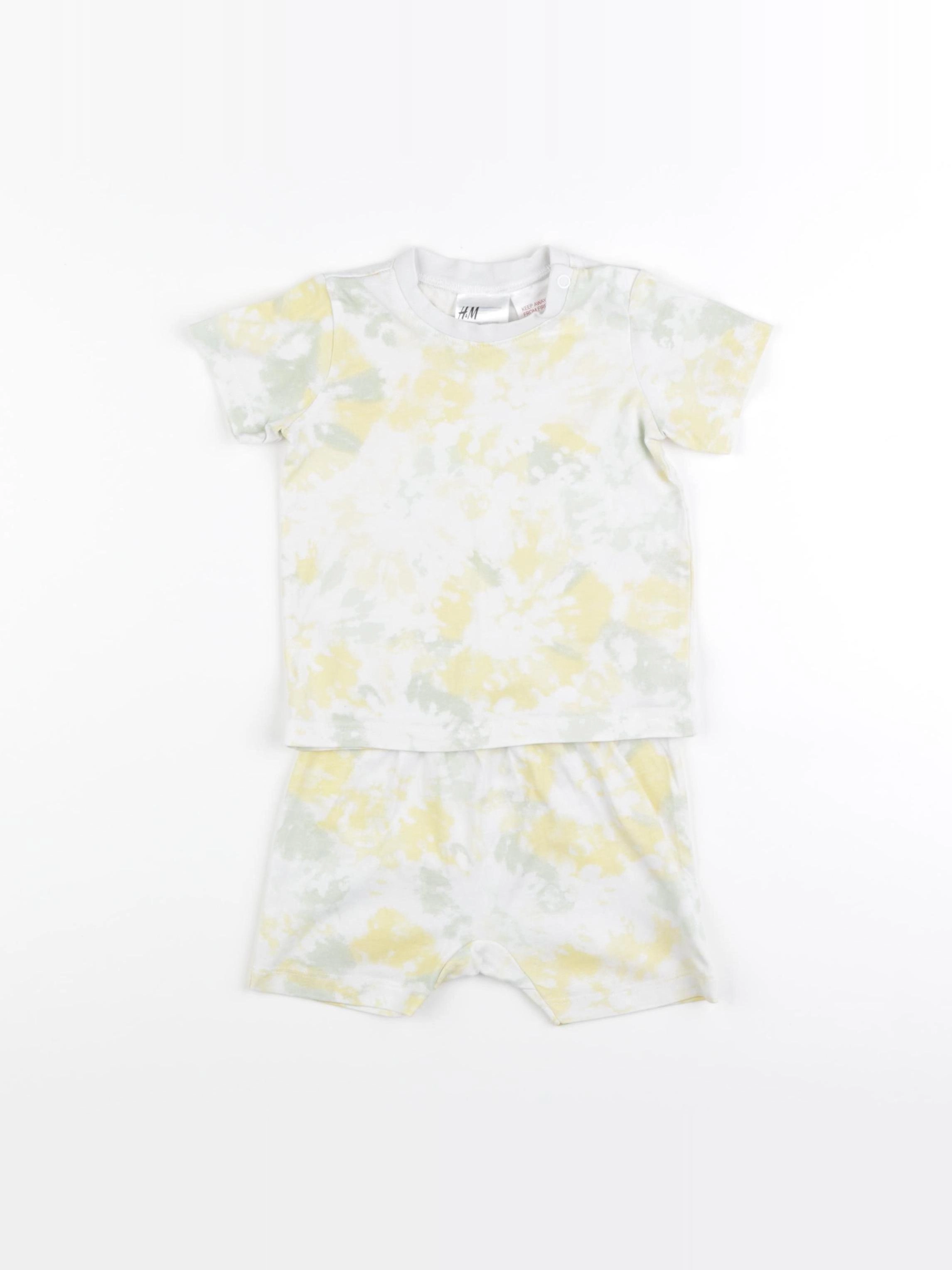 H&M - ensemble jaune - 6/9 mois