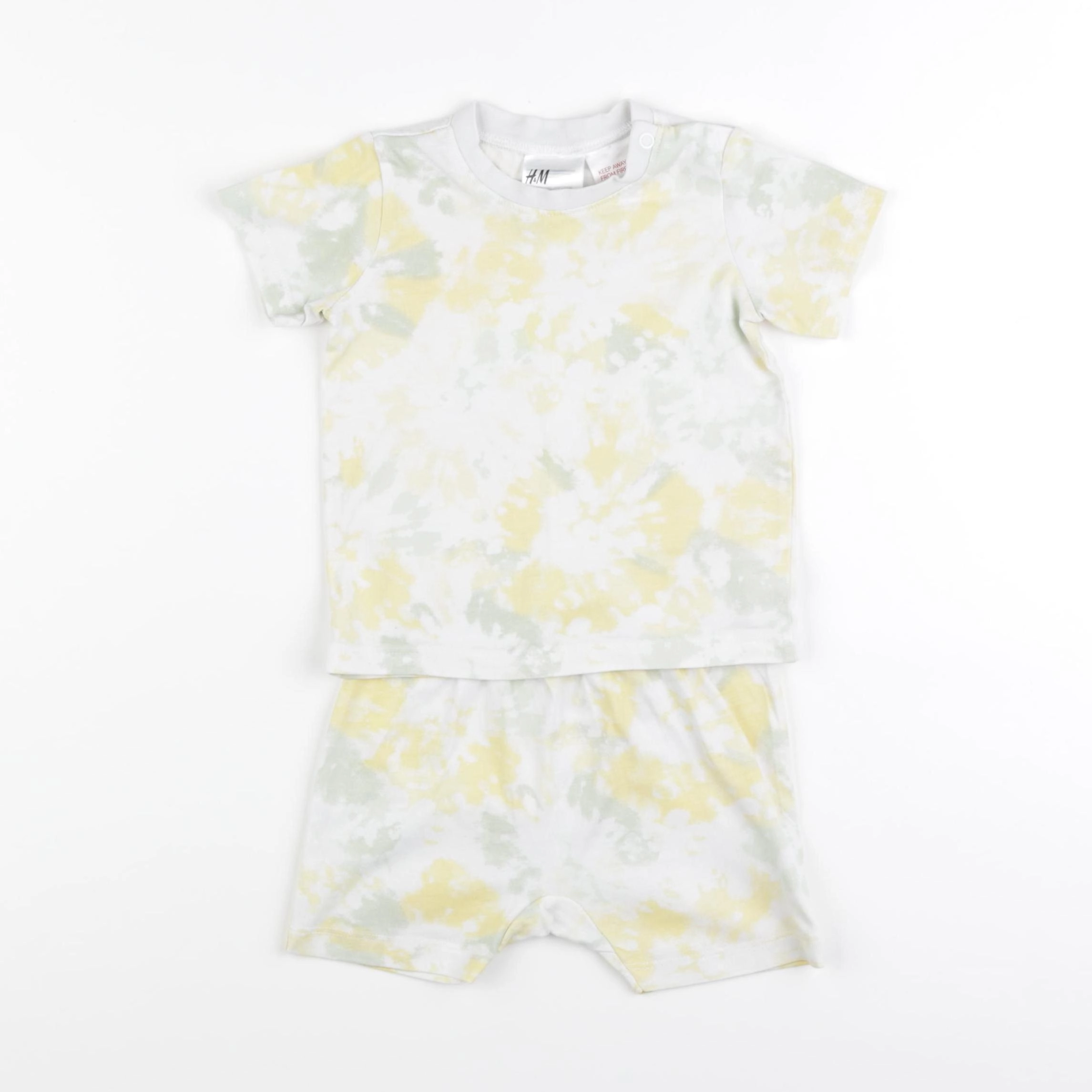 H&M - ensemble jaune - 6/9 mois
