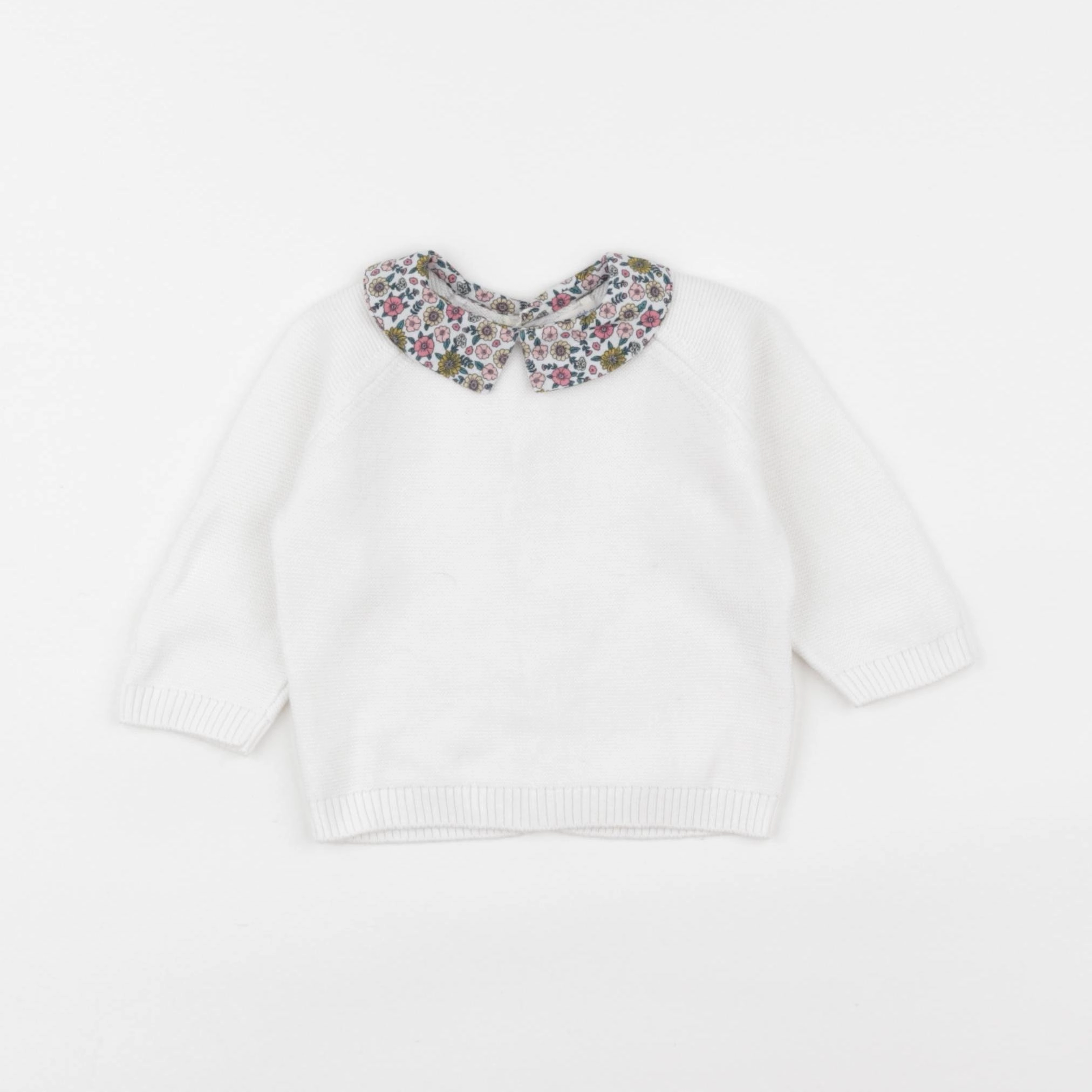 Boutchou - pull blanc - 6 mois