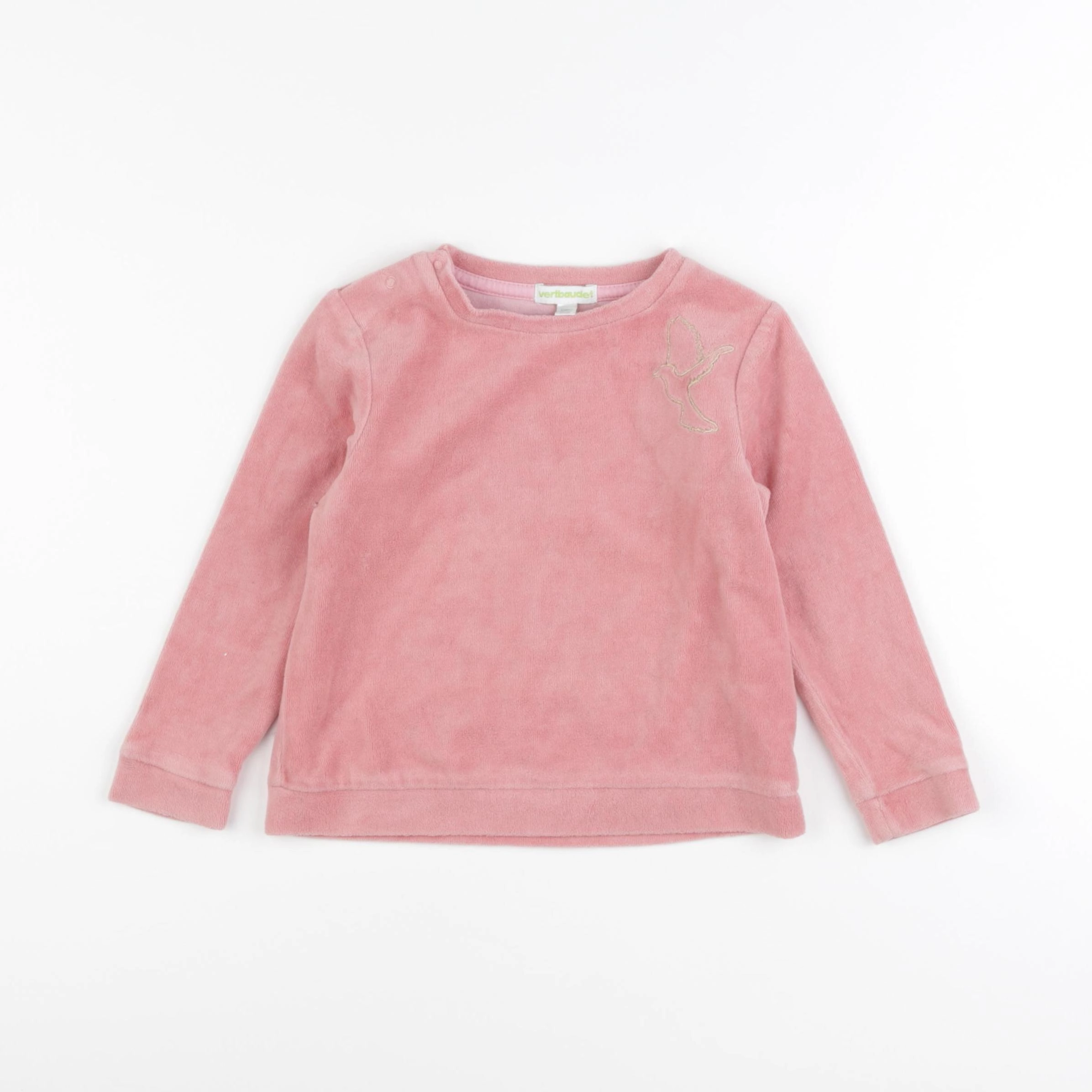 Vertbaudet - sweat rose - 4 ans
