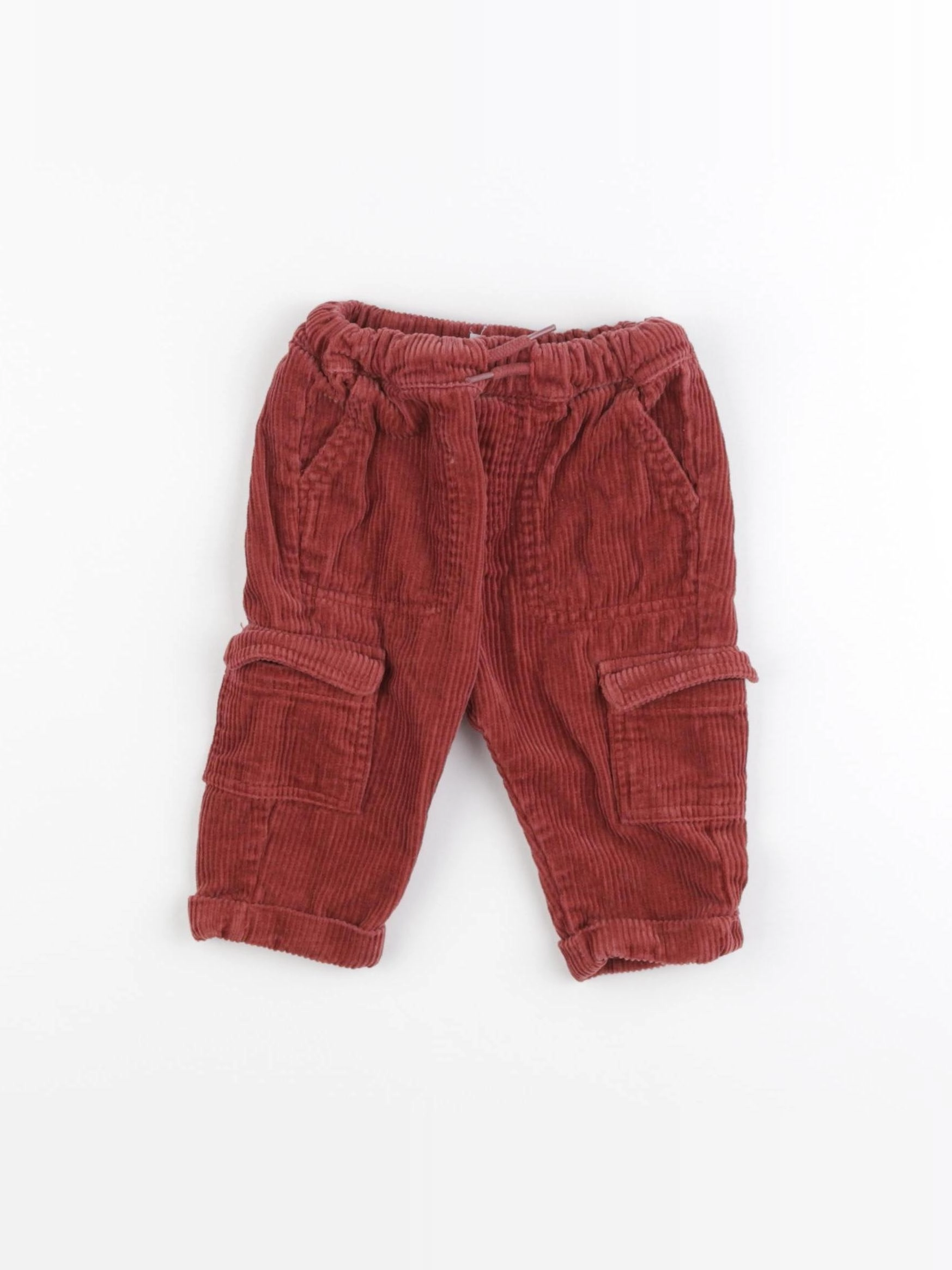 Vertbaudet - pantalon rouge - 6 mois