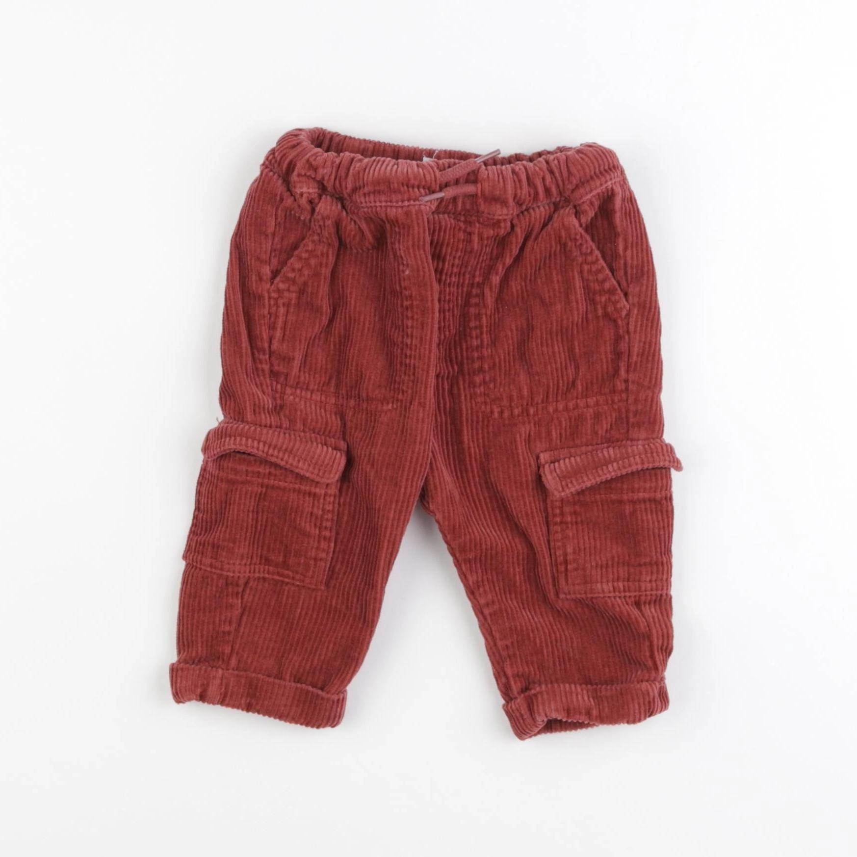 Vertbaudet - pantalon rouge - 6 mois
