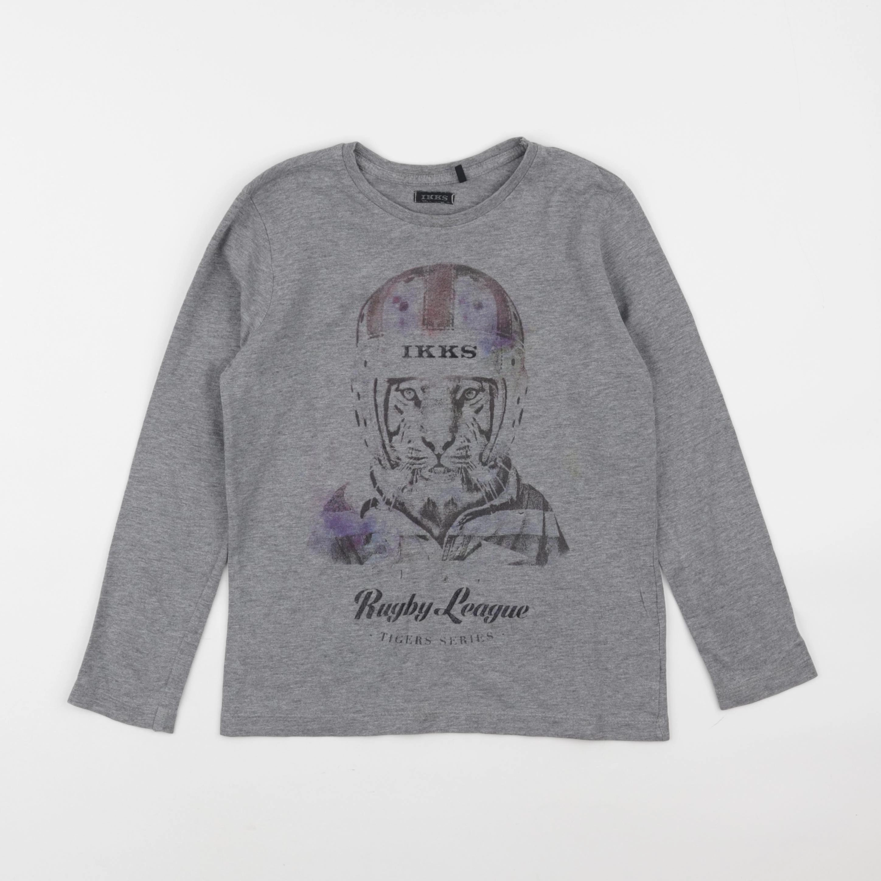 IKKS - tee-shirt gris - 8 ans