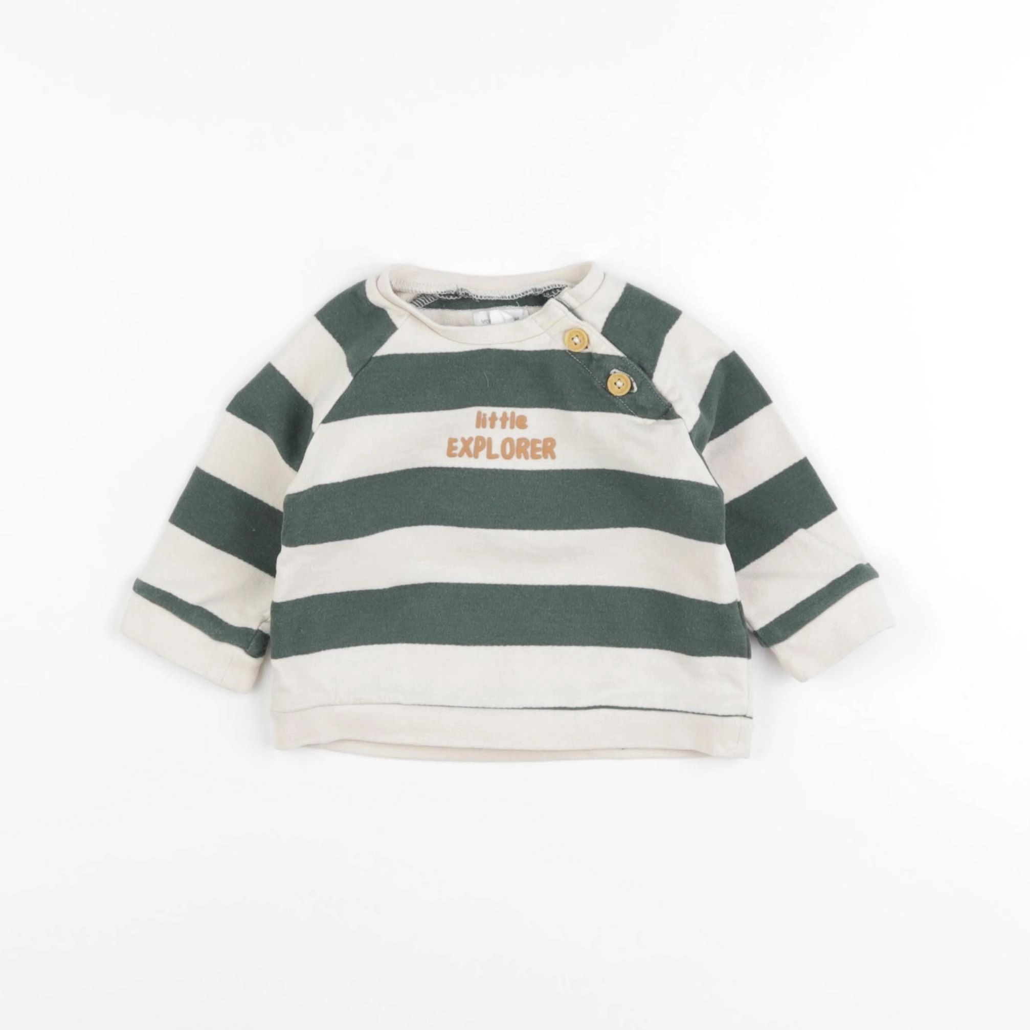Vertbaudet - sweat vert - 6 mois