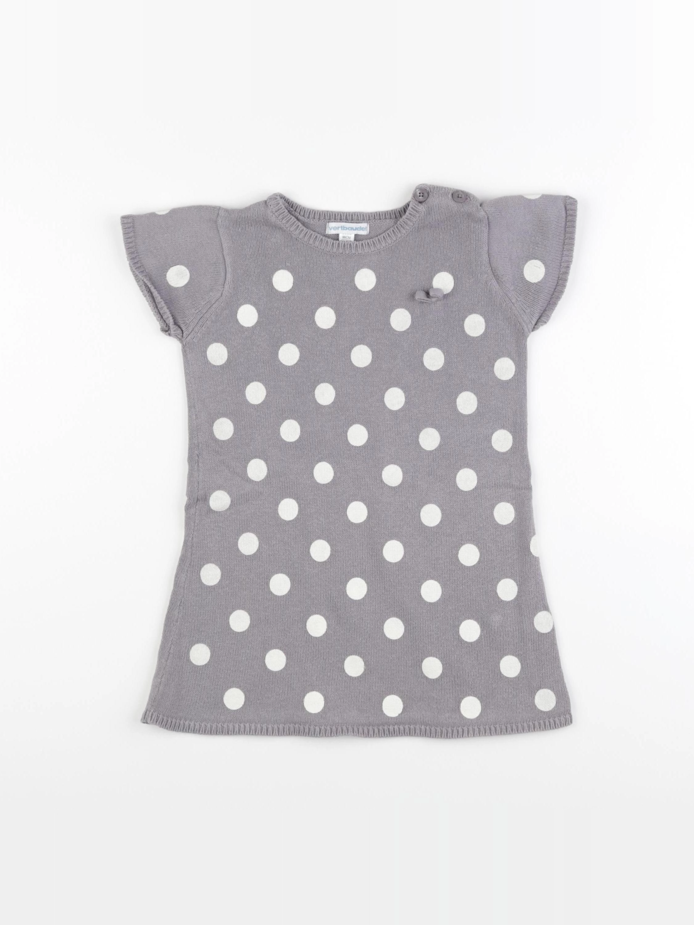Vertbaudet - robe gris - 24 mois