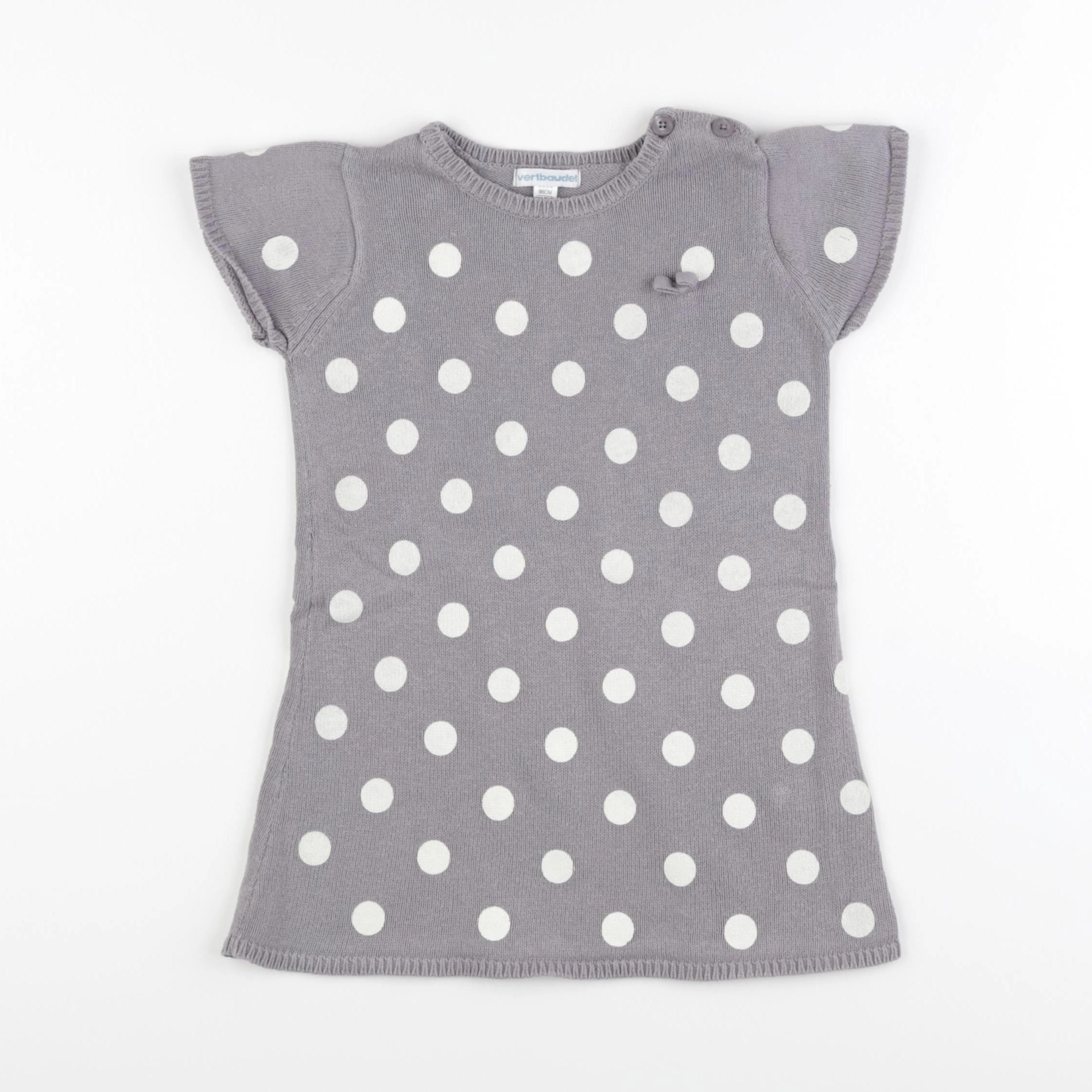 Vertbaudet - robe gris - 24 mois