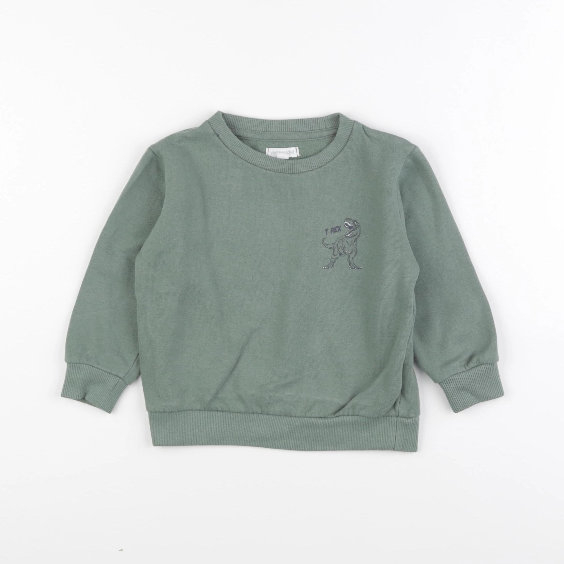 Vertbaudet - sweat noir, vert - 3 ans