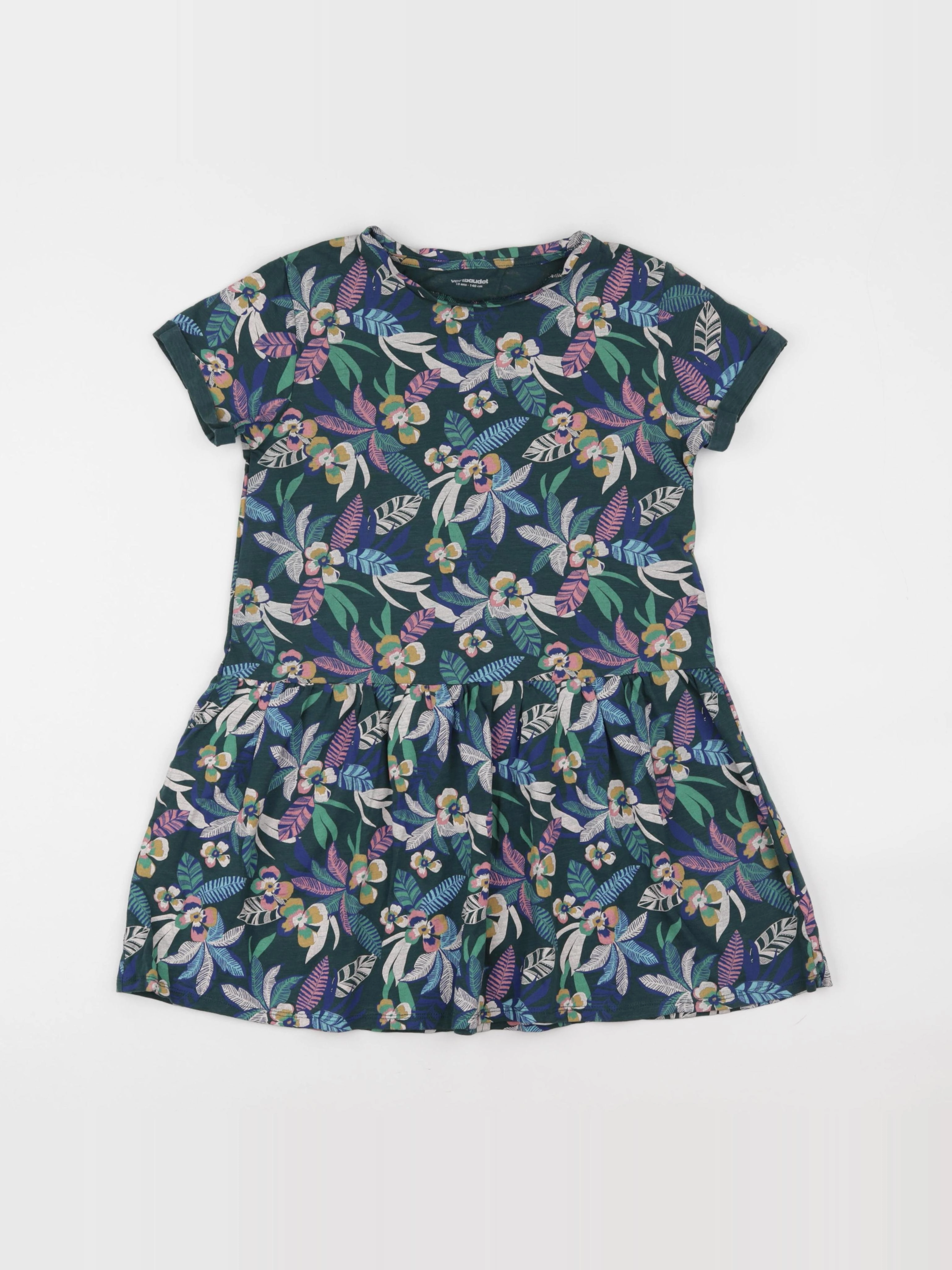 Vertbaudet - robe vert - 10 ans