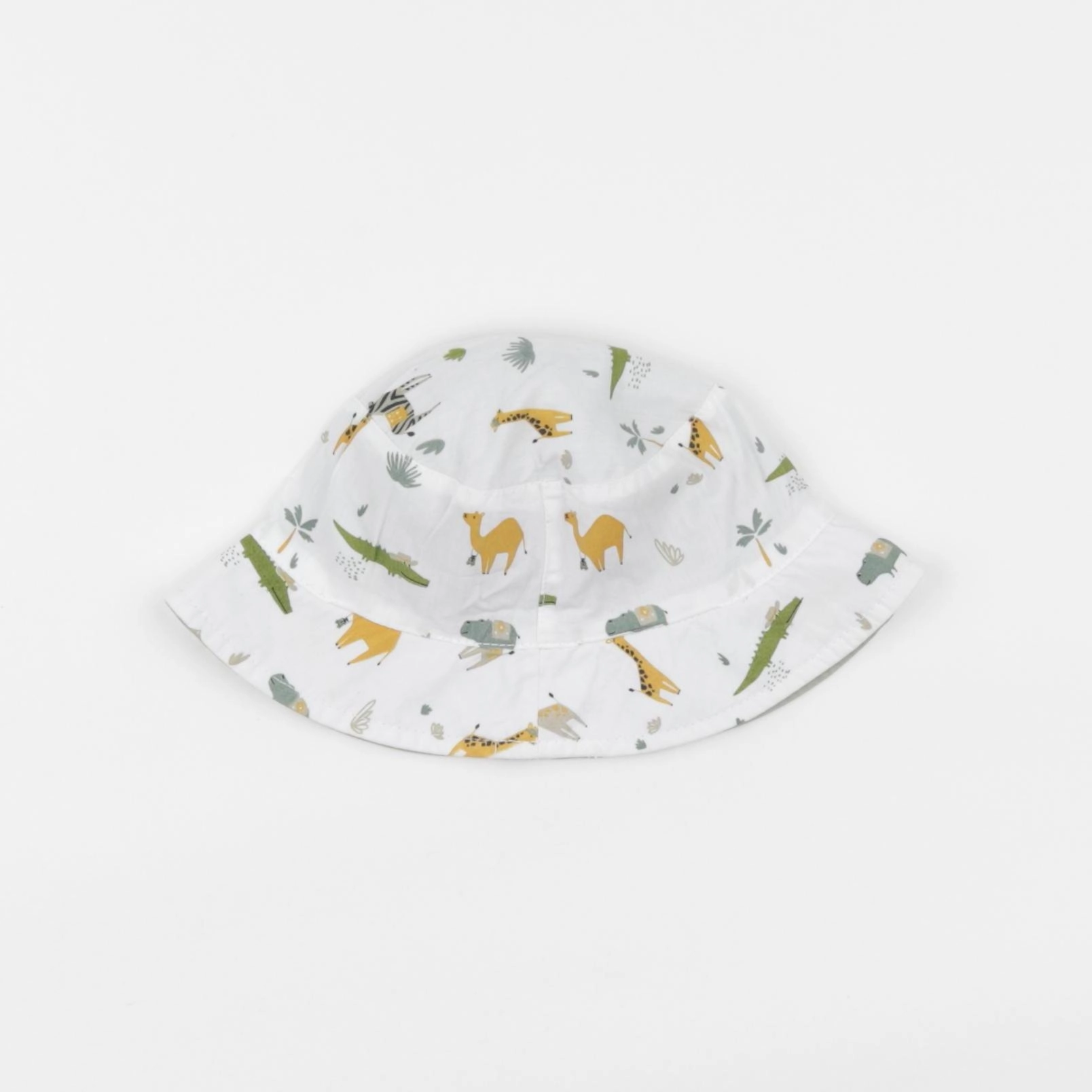 Vertbaudet - chapeau réversible blanc, vert - 12/18 mois