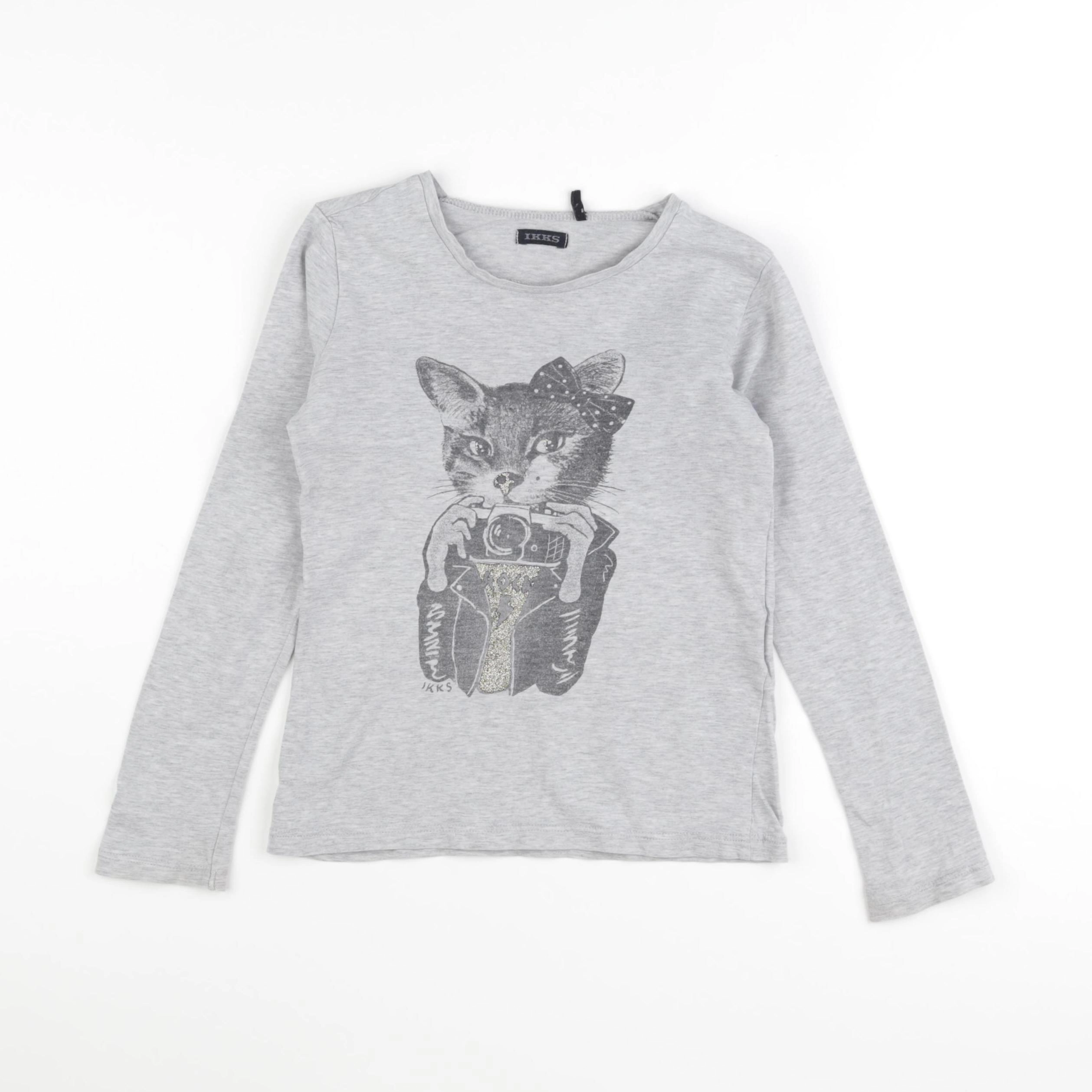 IKKS - tee-shirt gris - 8 ans