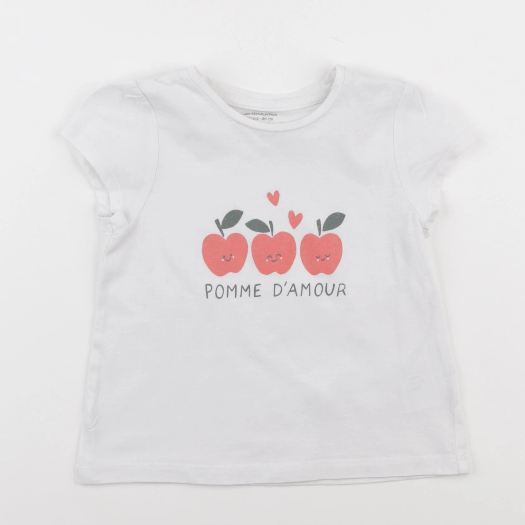 Vertbaudet - tee-shirt blanc - 24 mois