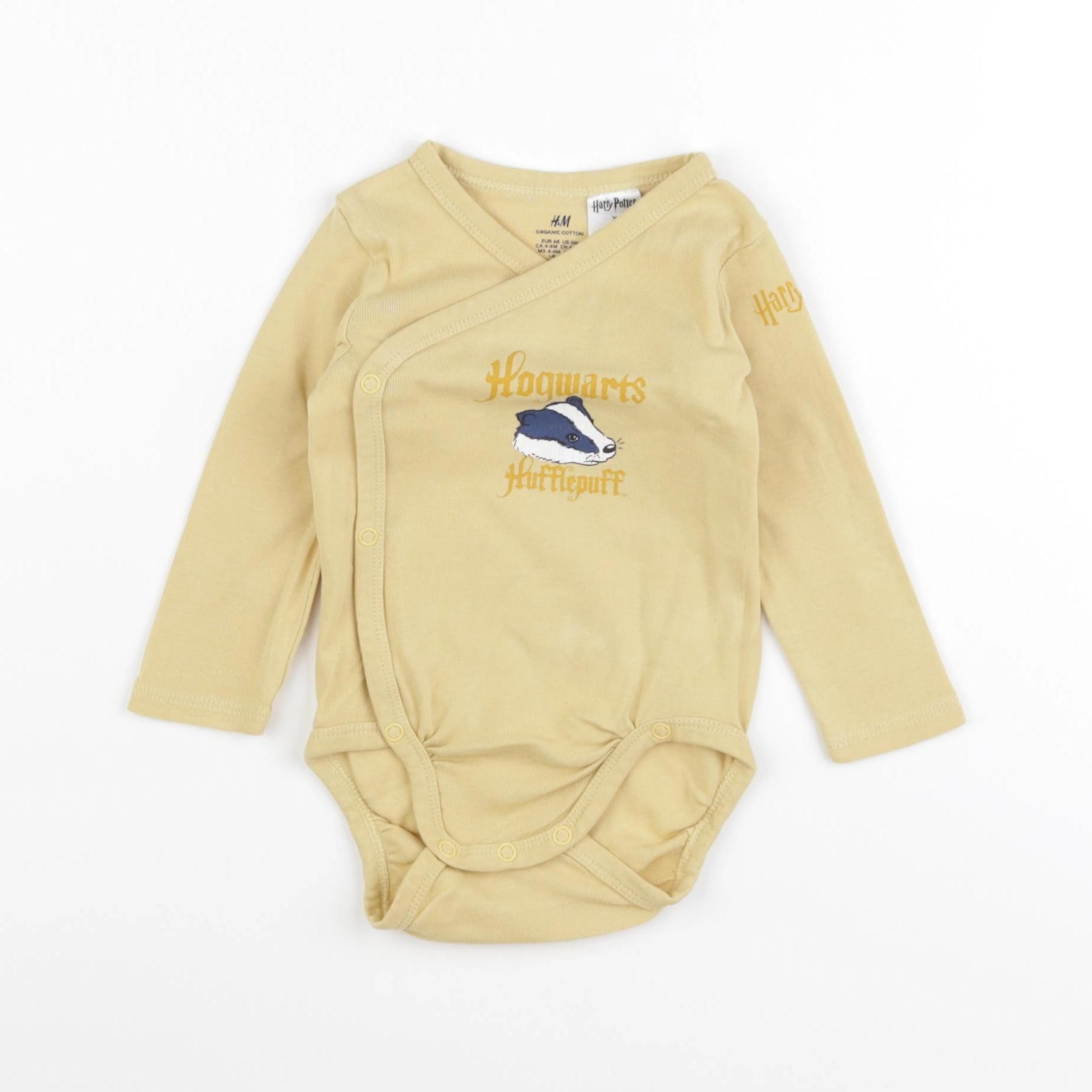 H&M - body jaune - 3/6 mois