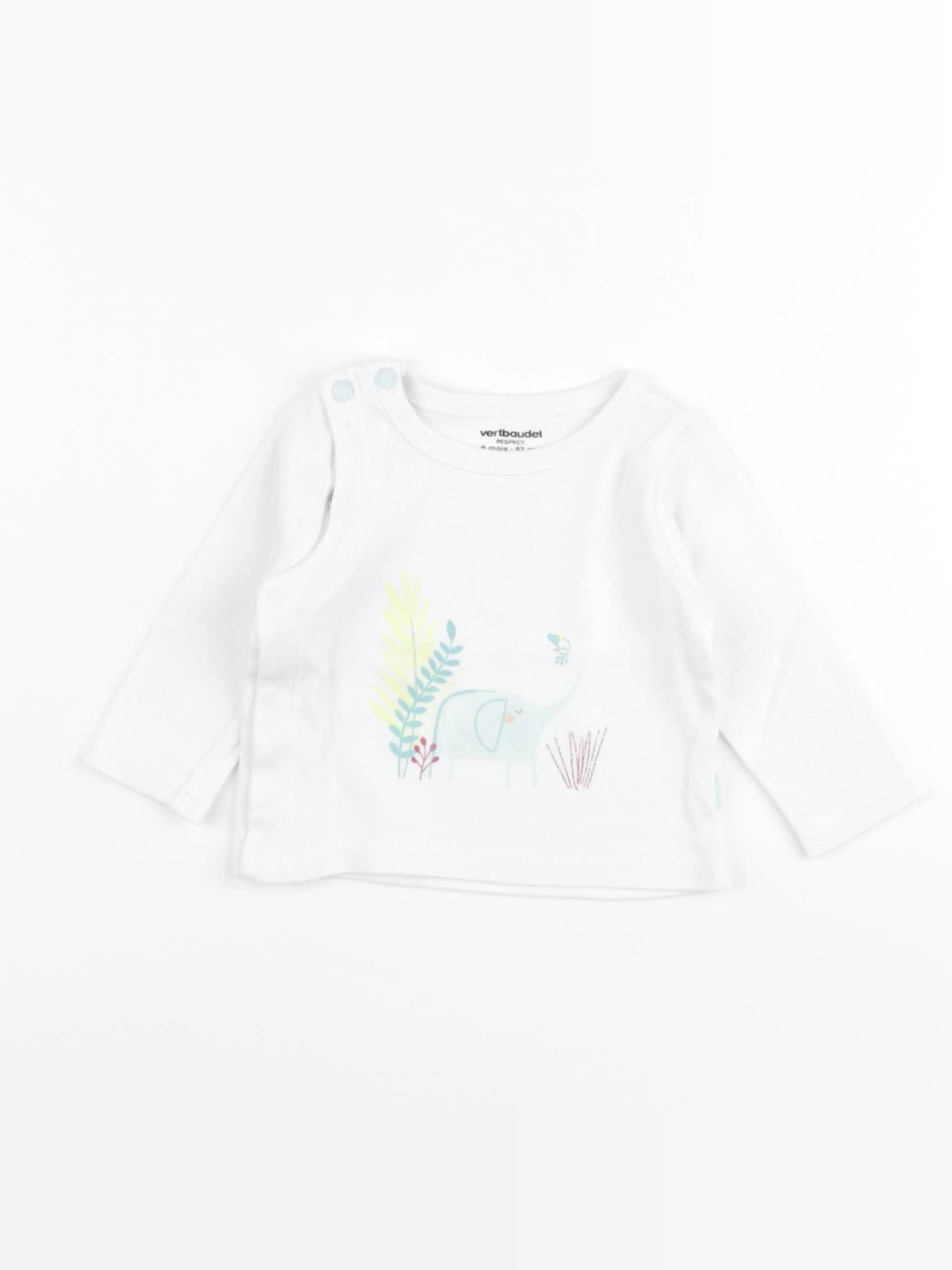 Vertbaudet - tee-shirt multicolore - 6 mois