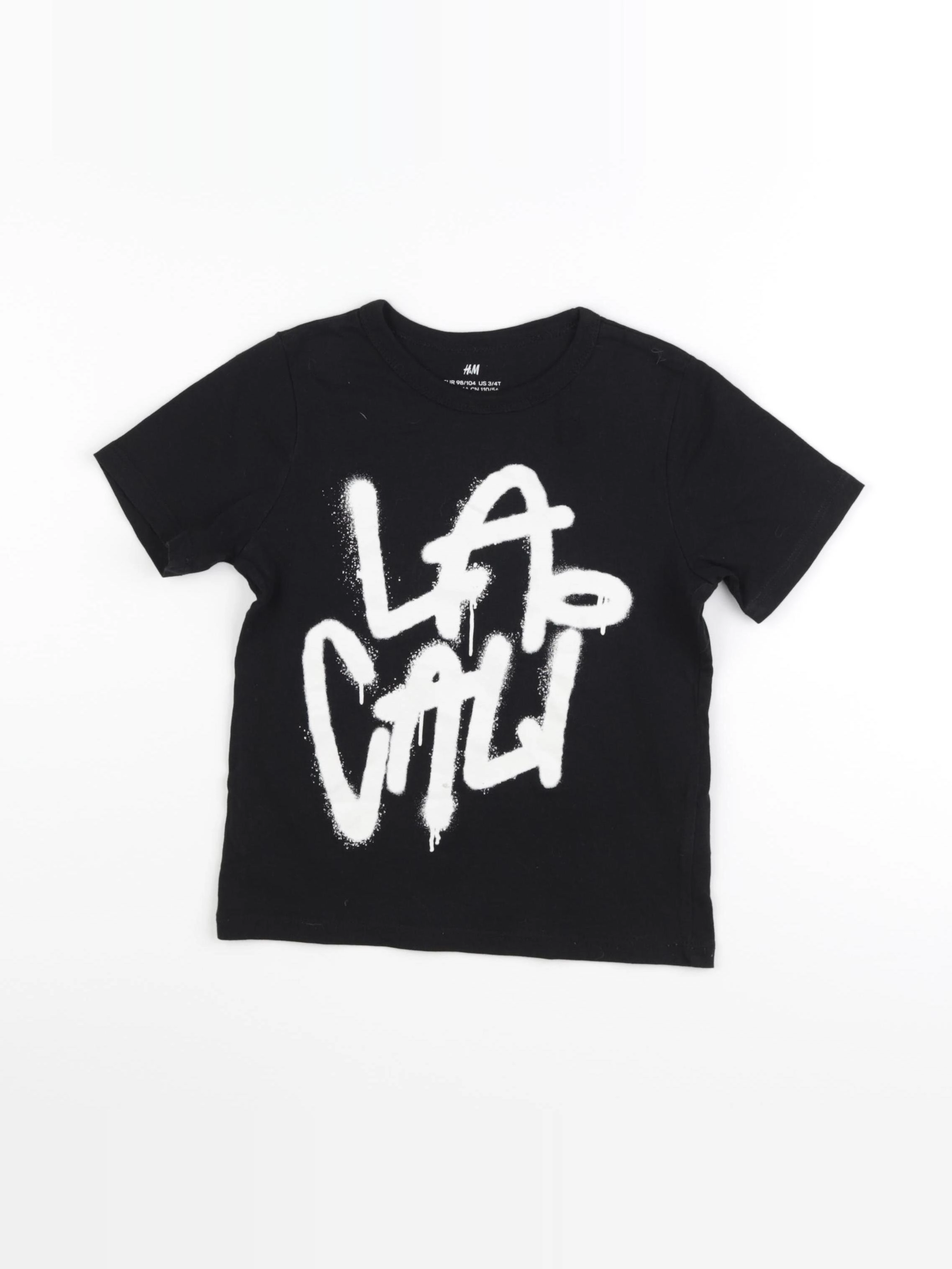 H&M - tee-shirt noir - 2/4 ans