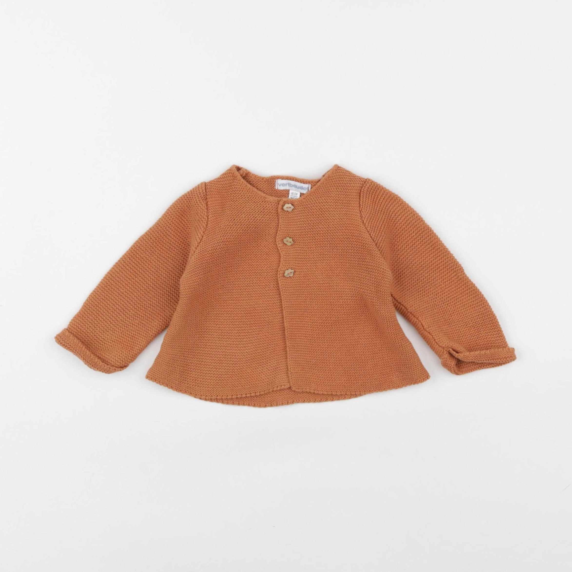 Vertbaudet - gilet orange - 3 mois