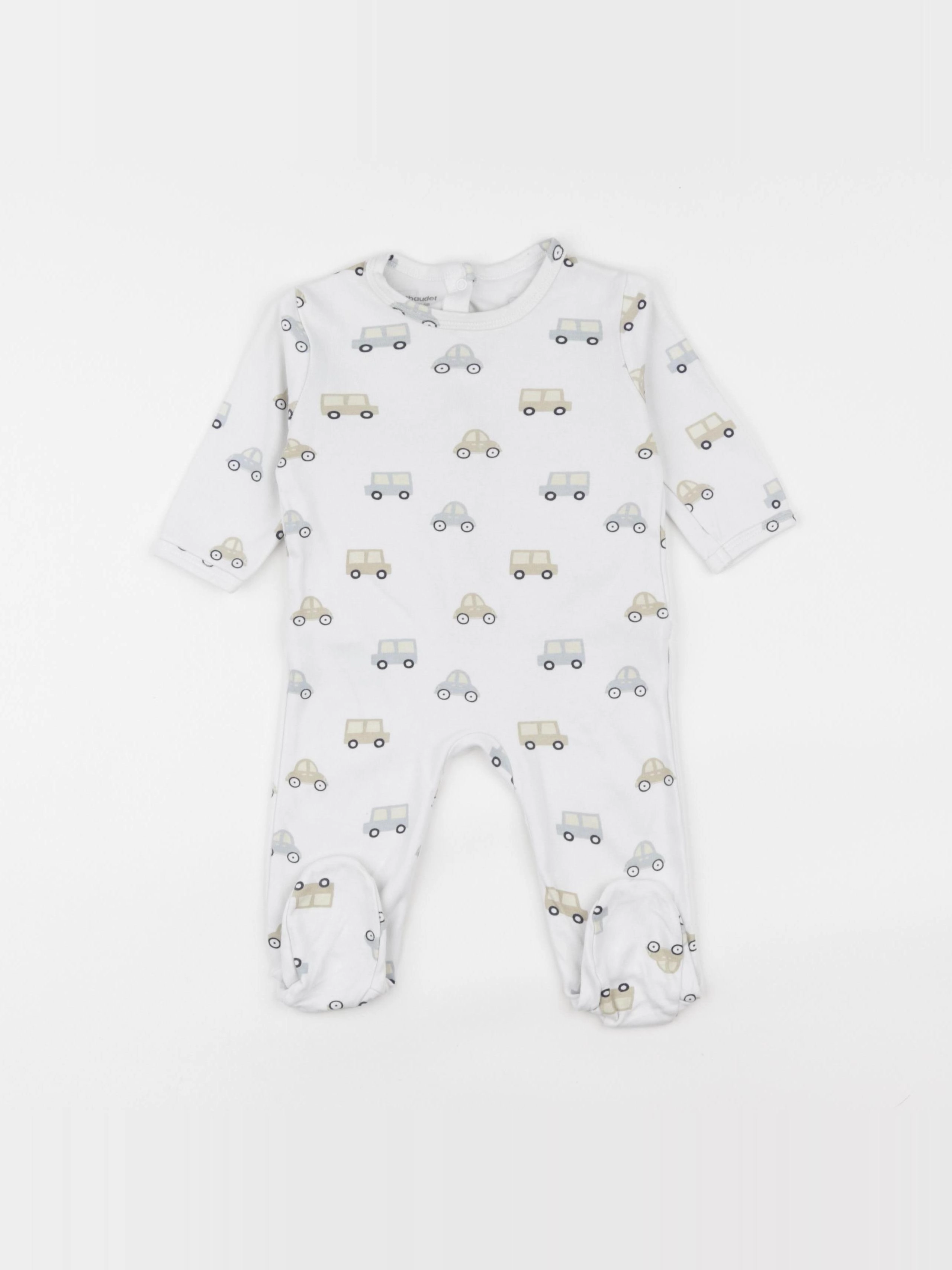 Vertbaudet - pyjama coton blanc - 9 mois