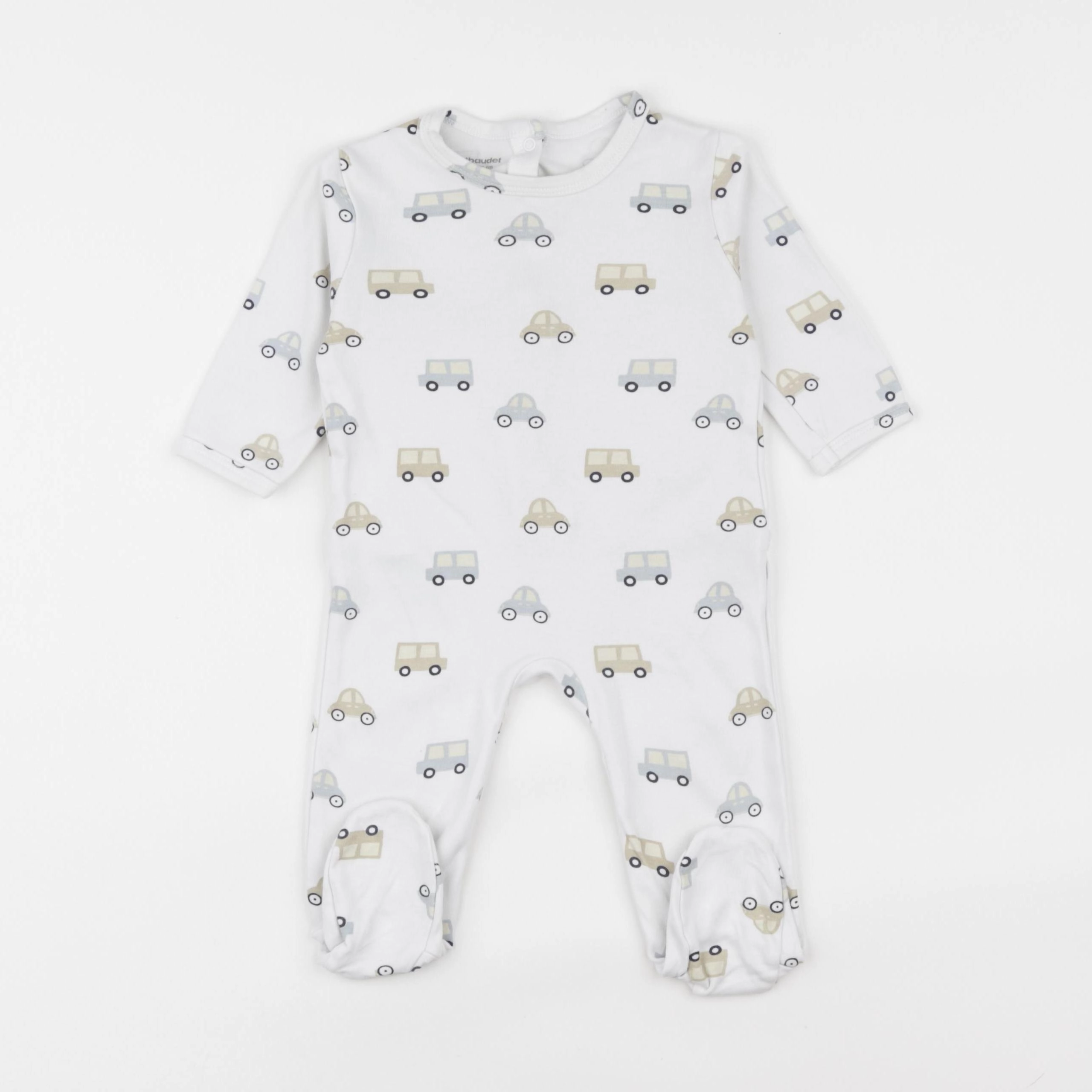 Vertbaudet - pyjama coton blanc - 9 mois