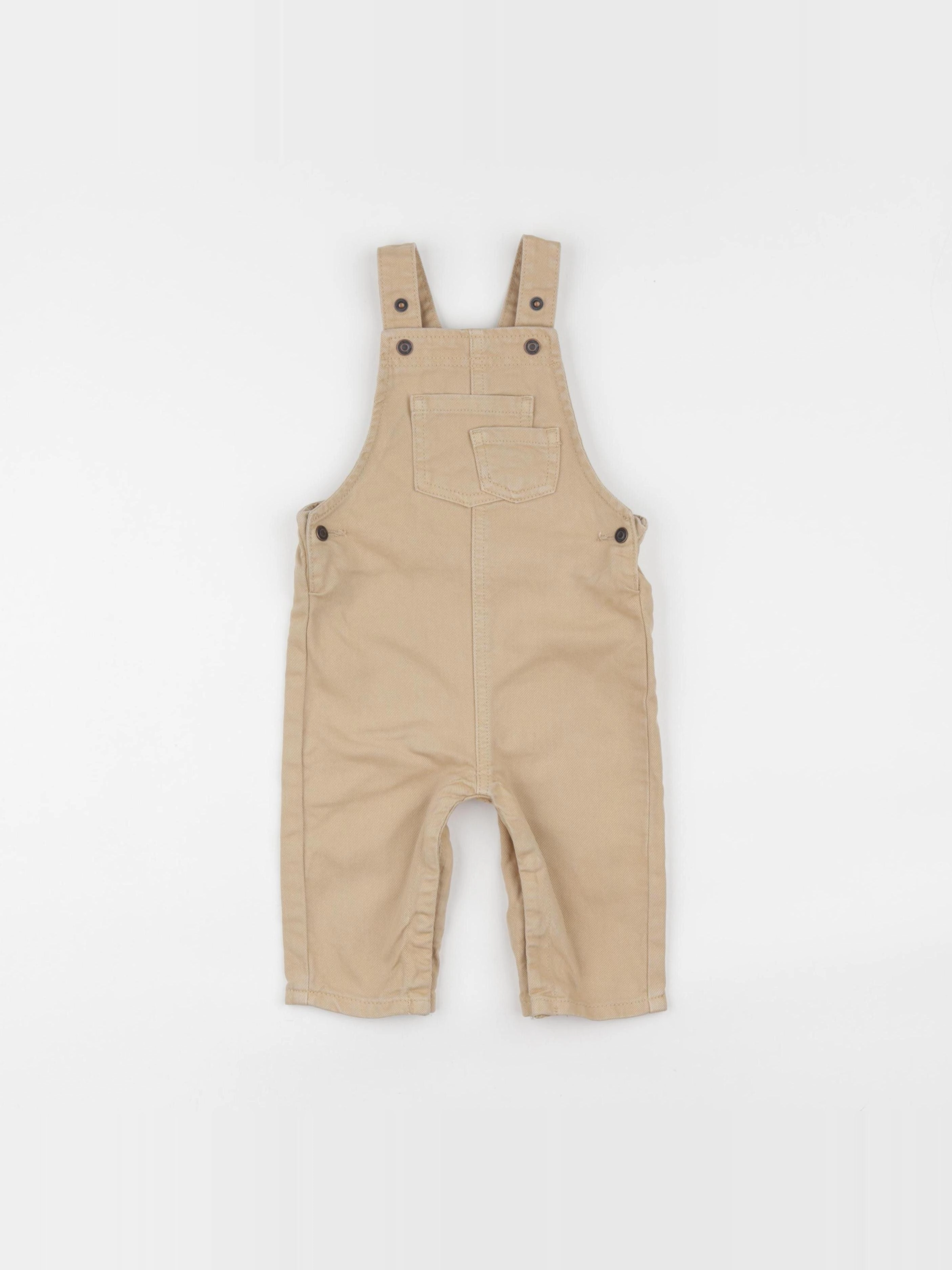Vertbaudet - salopette beige - 12 mois