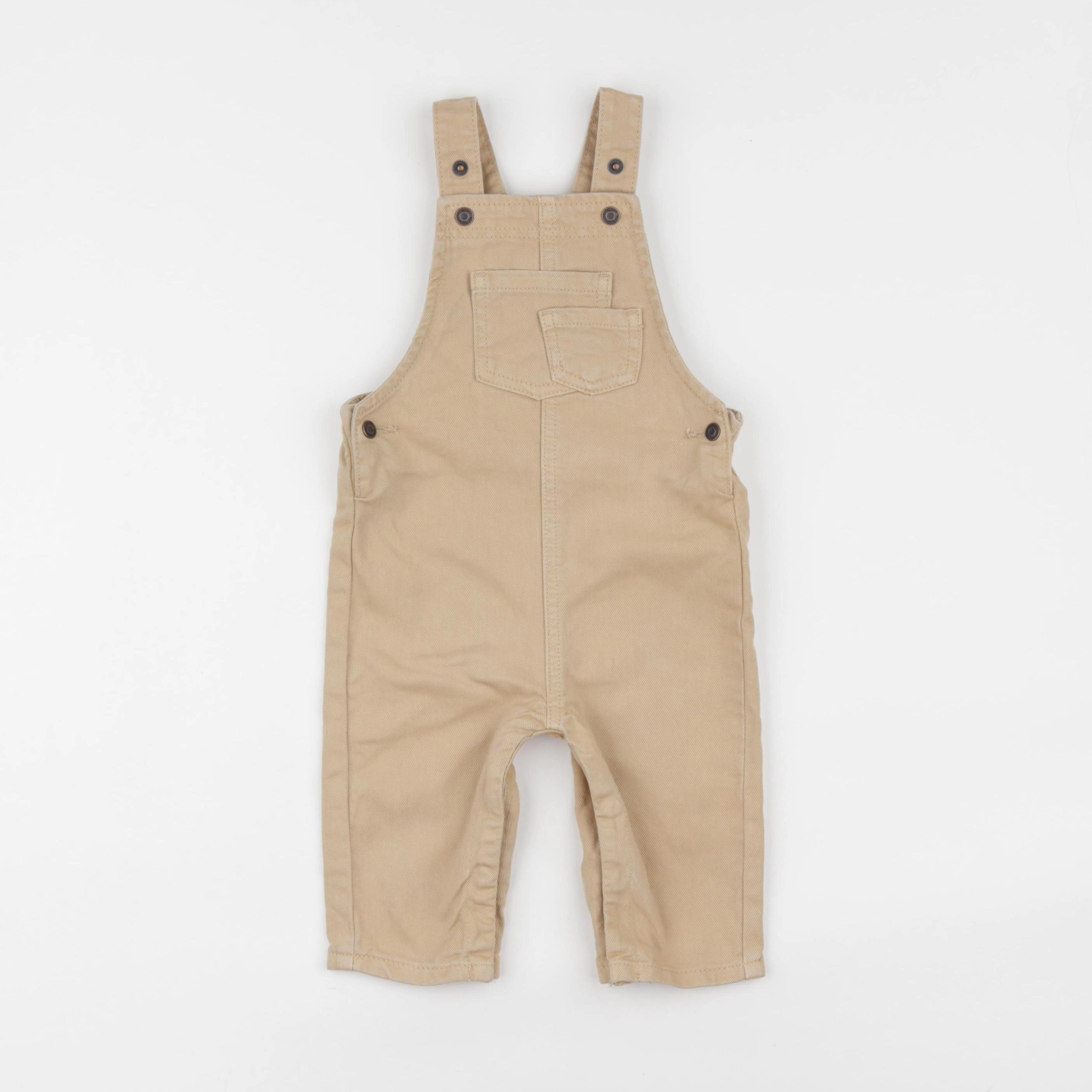 Vertbaudet - salopette beige - 12 mois