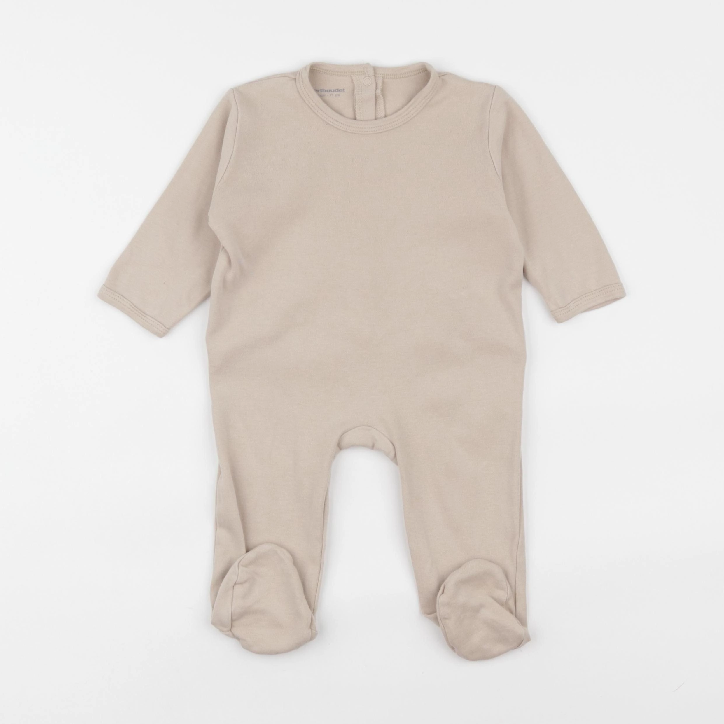 Vertbaudet - pyjama coton beige - 9 mois