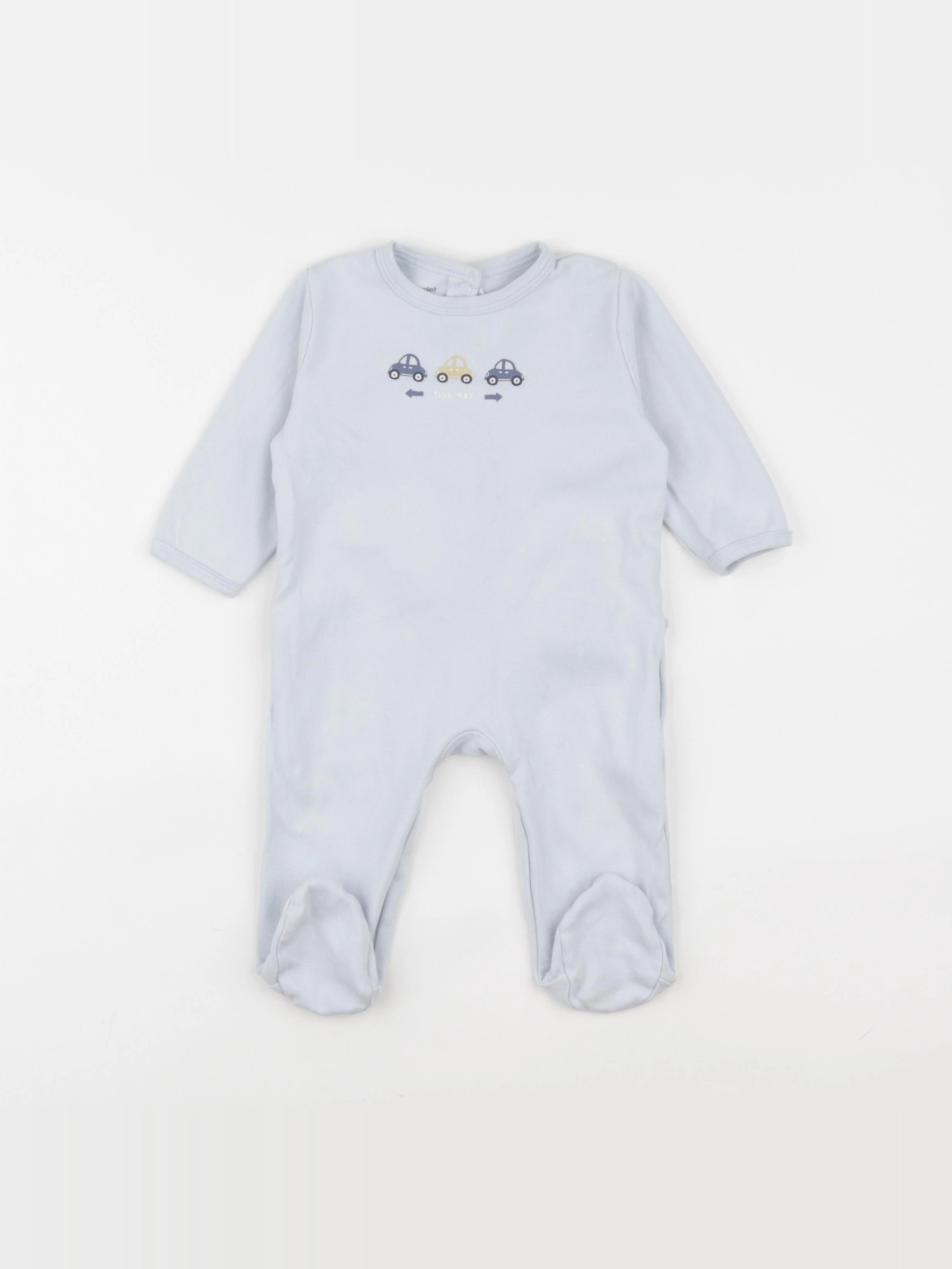 Vertbaudet - pyjama coton bleu - 9 mois