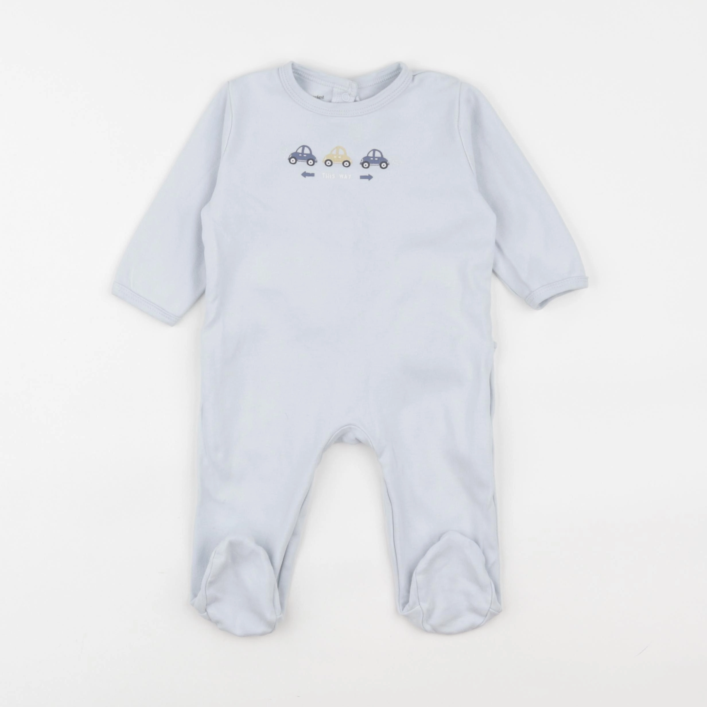 Vertbaudet - pyjama coton bleu - 9 mois