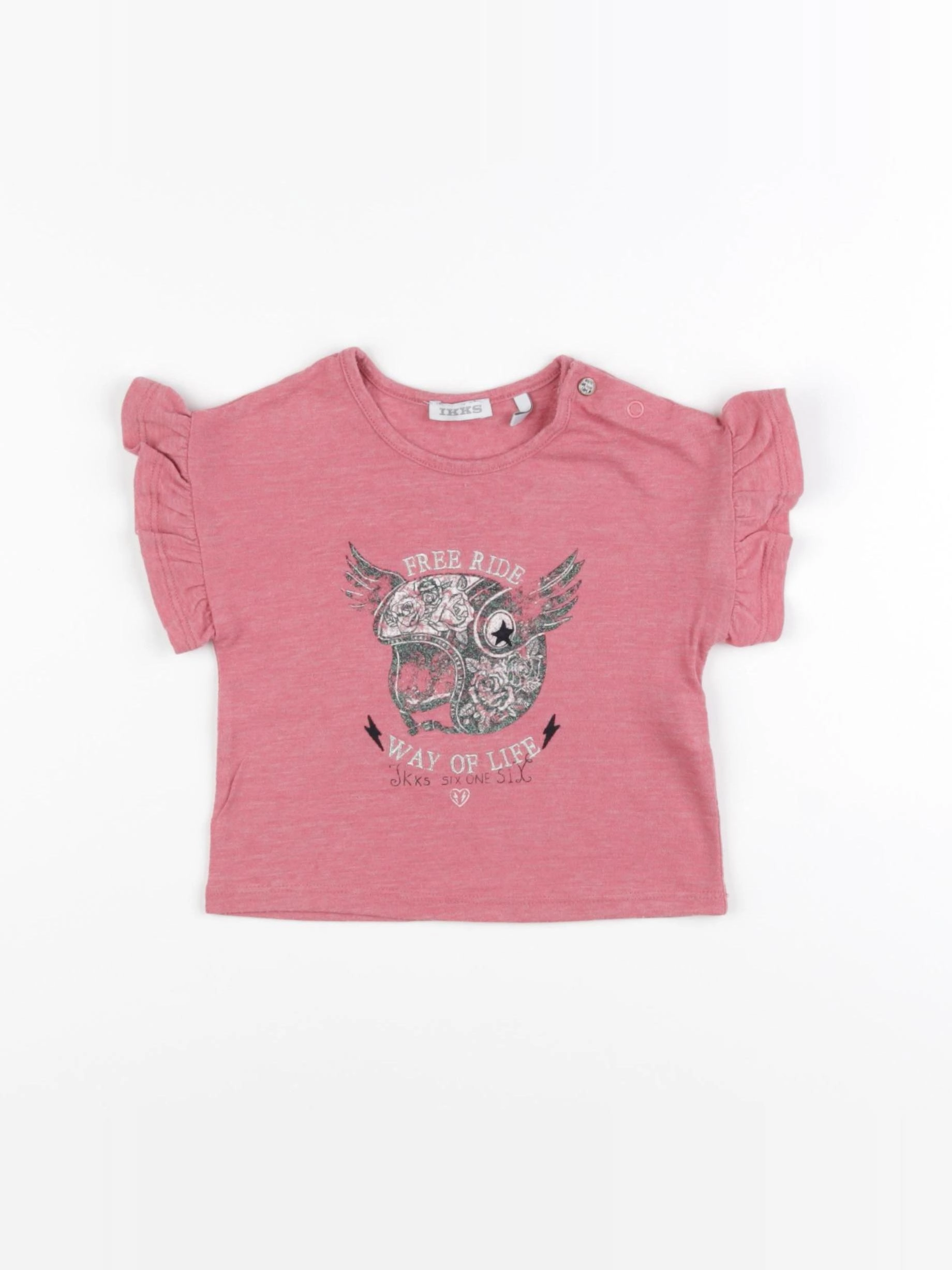 IKKS - tee-shirt rose - 12 mois