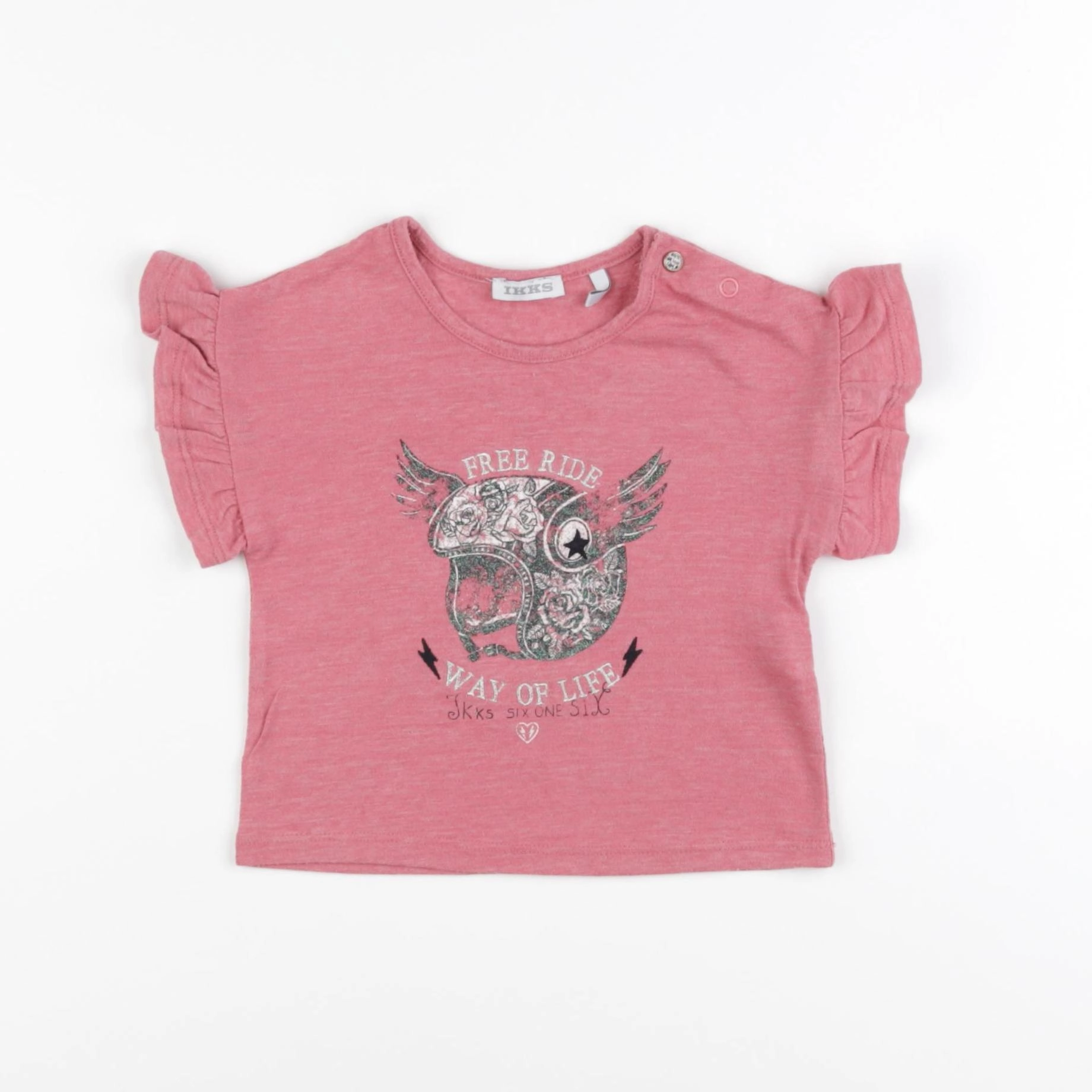 IKKS - tee-shirt rose - 12 mois